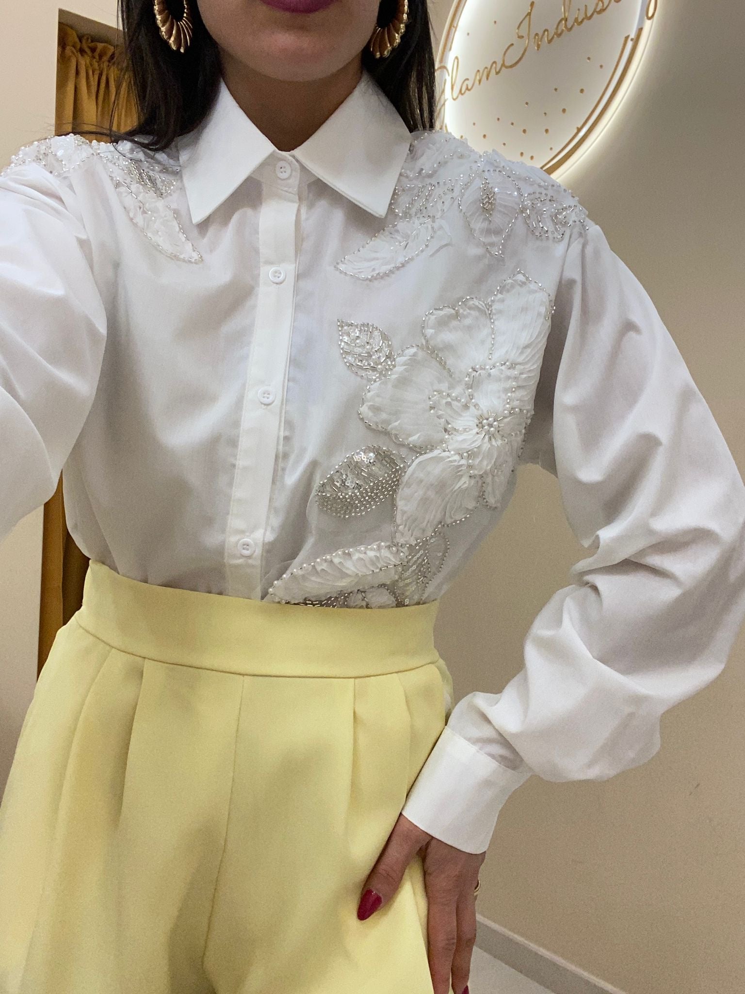 Camicia gardenia bianca