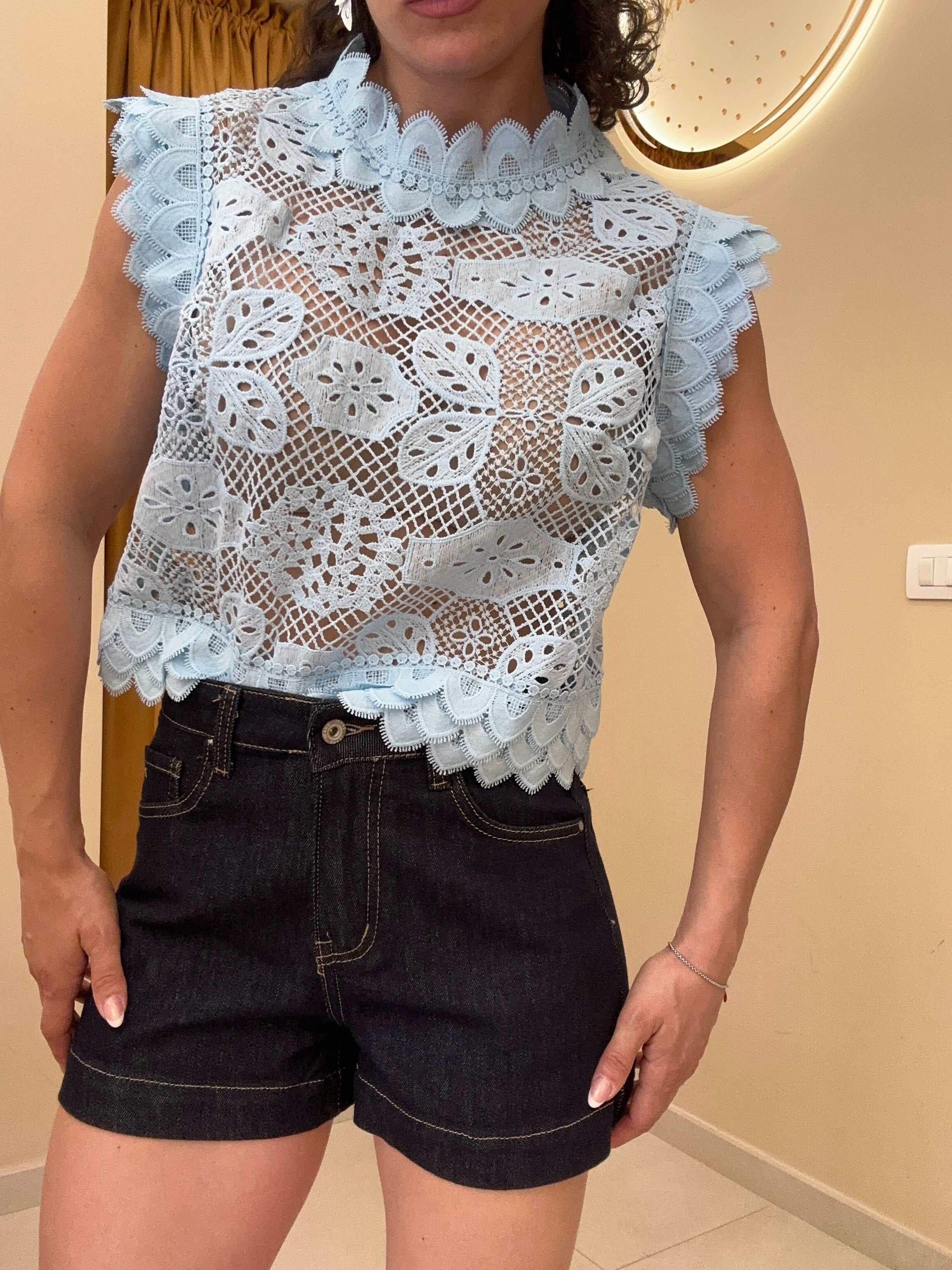 Blusa macramè