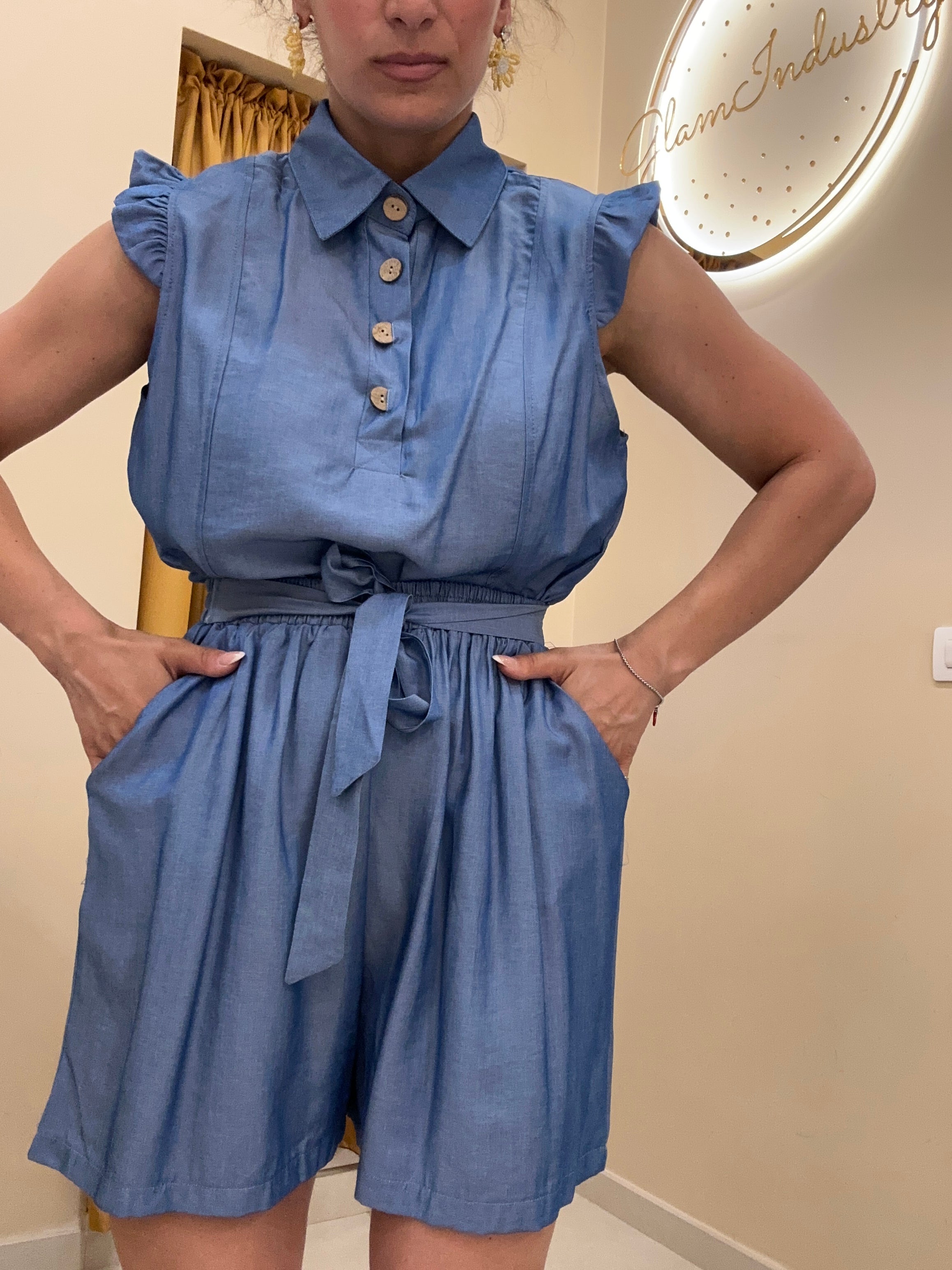 Coordinato effetto denim