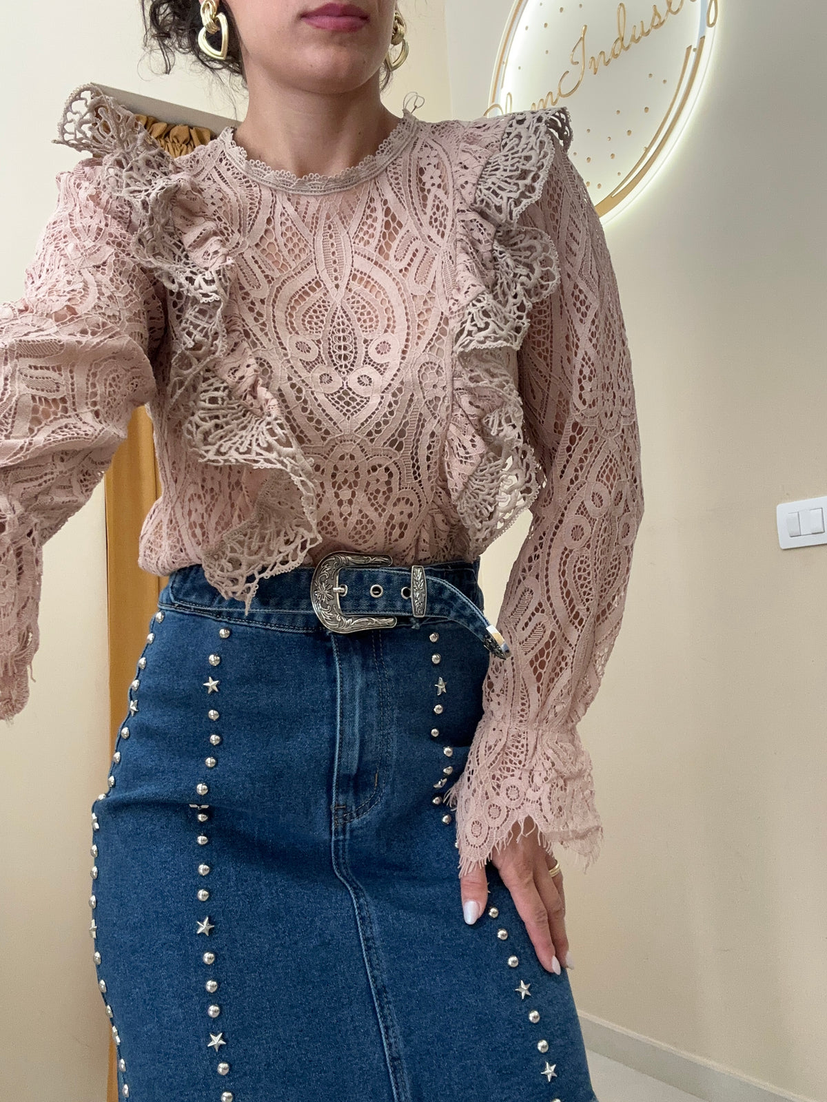 Blusa rouches dama