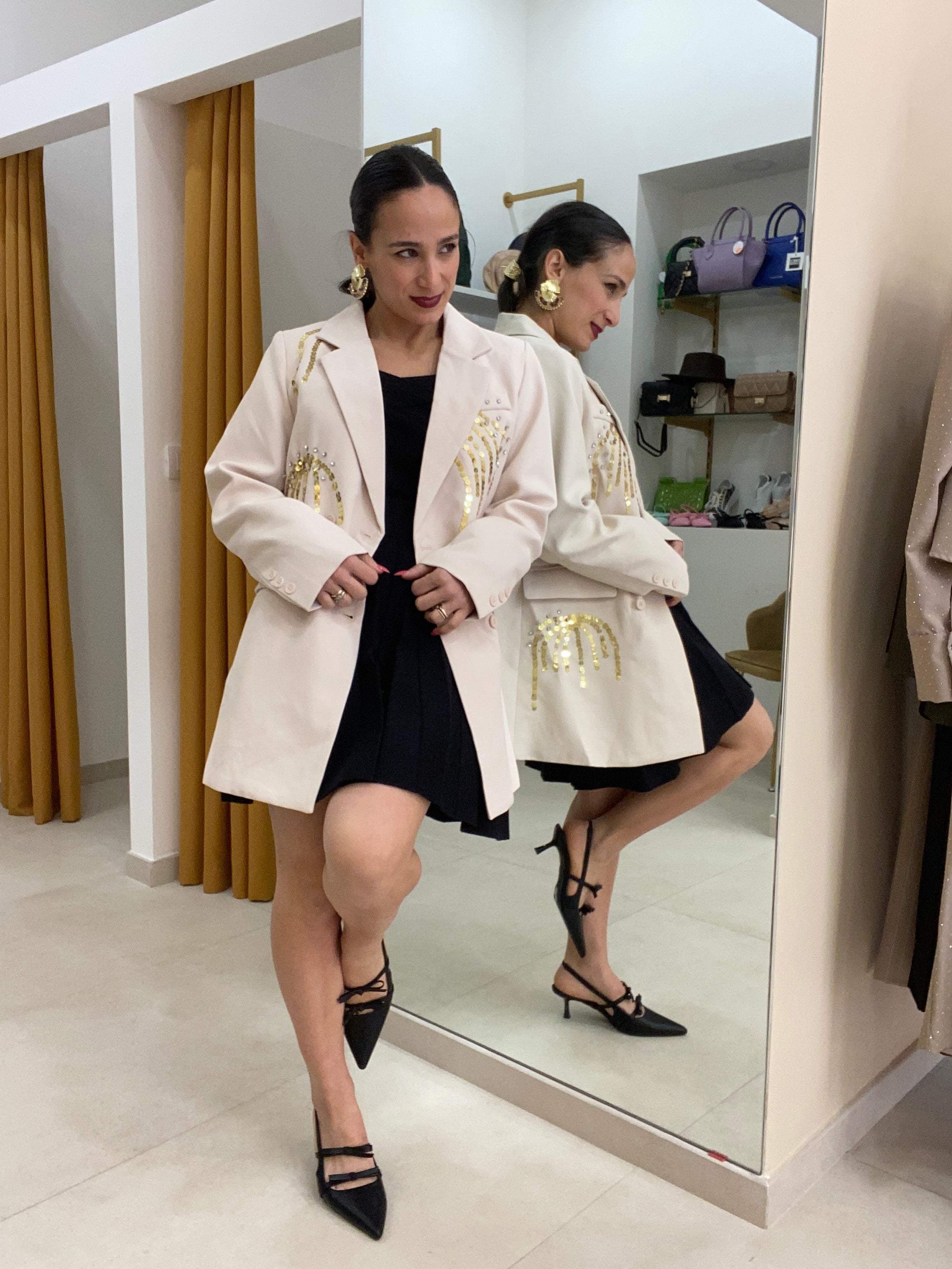 Blazer dettaglio in oro