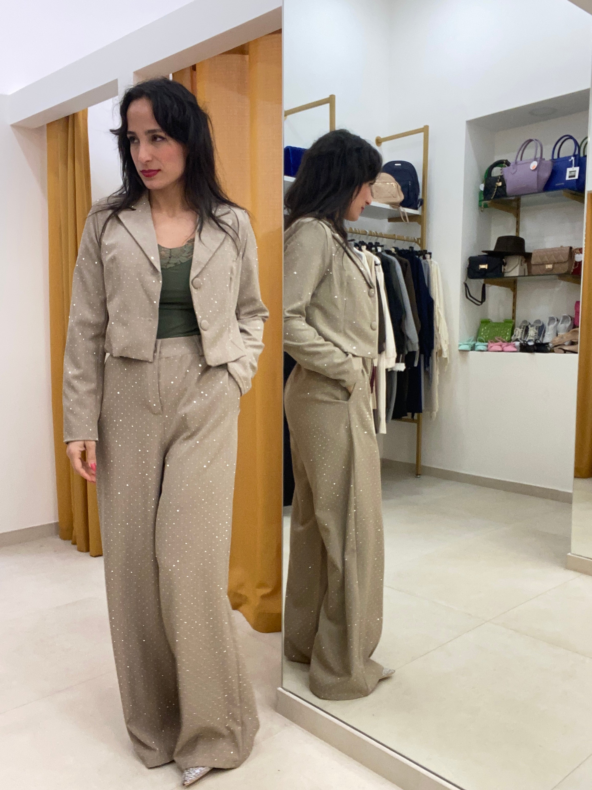 Tailleur Brillantini Beige