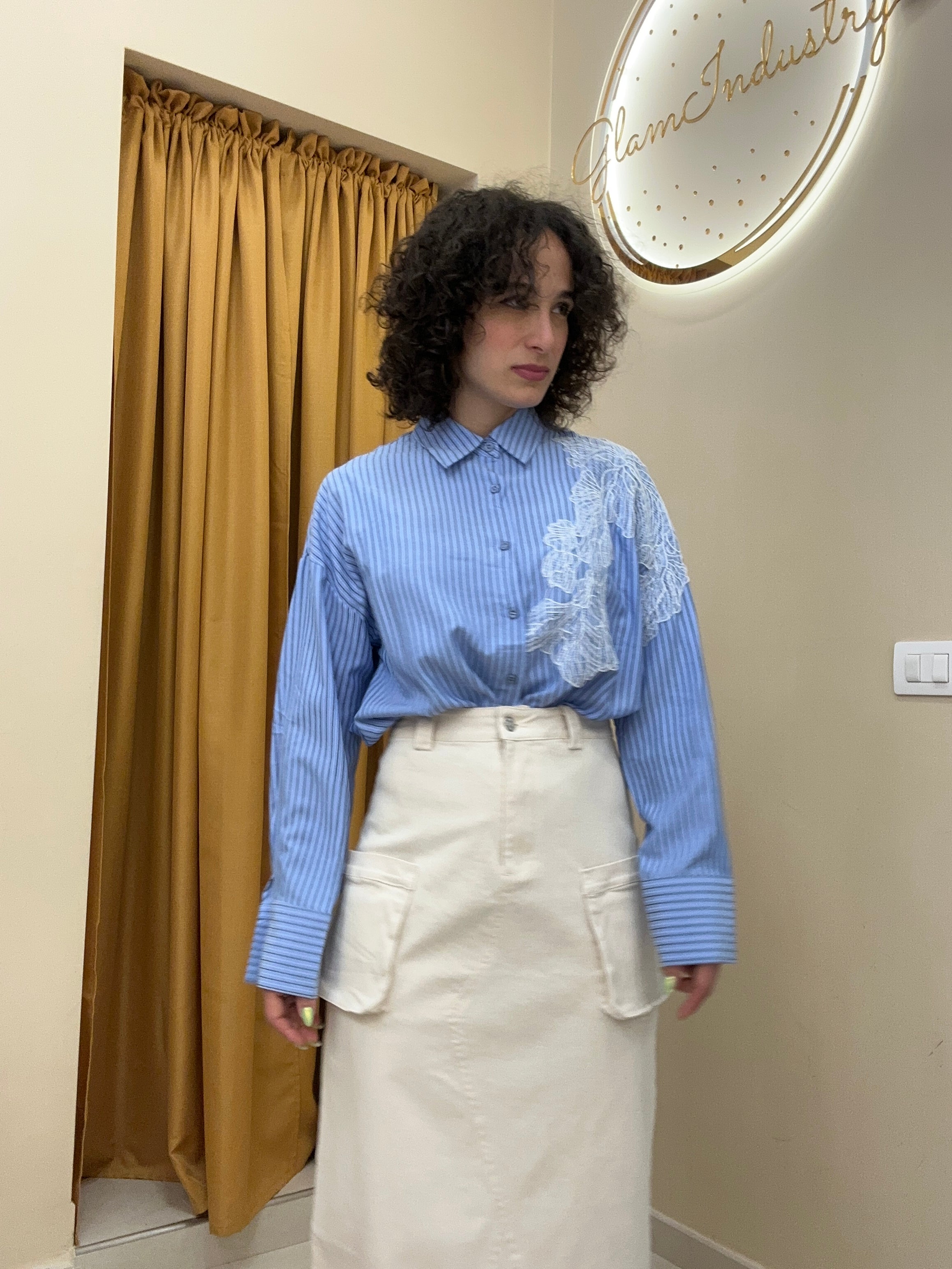 Camicia over rigata