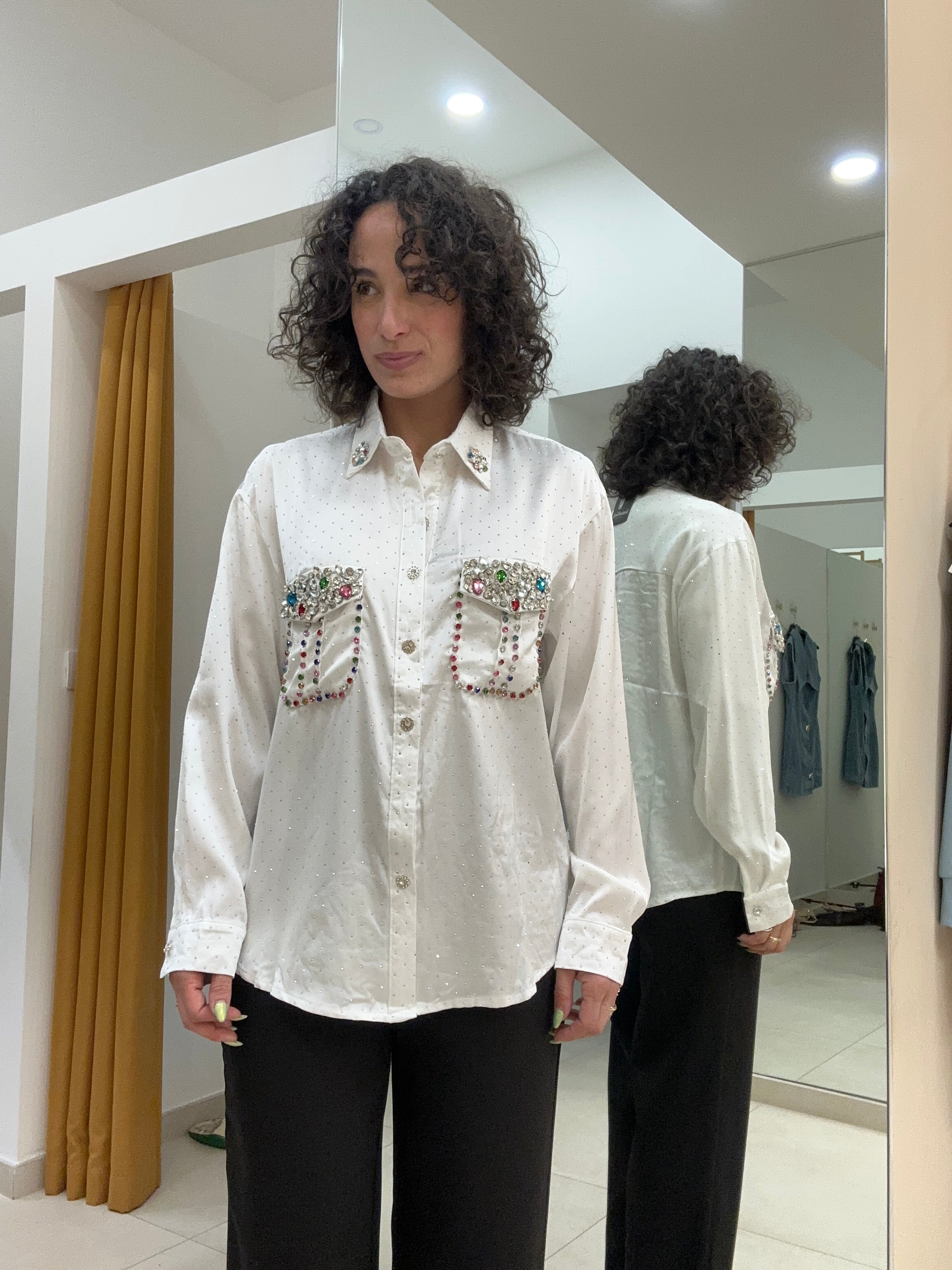 Camicia tasche arcobaleno