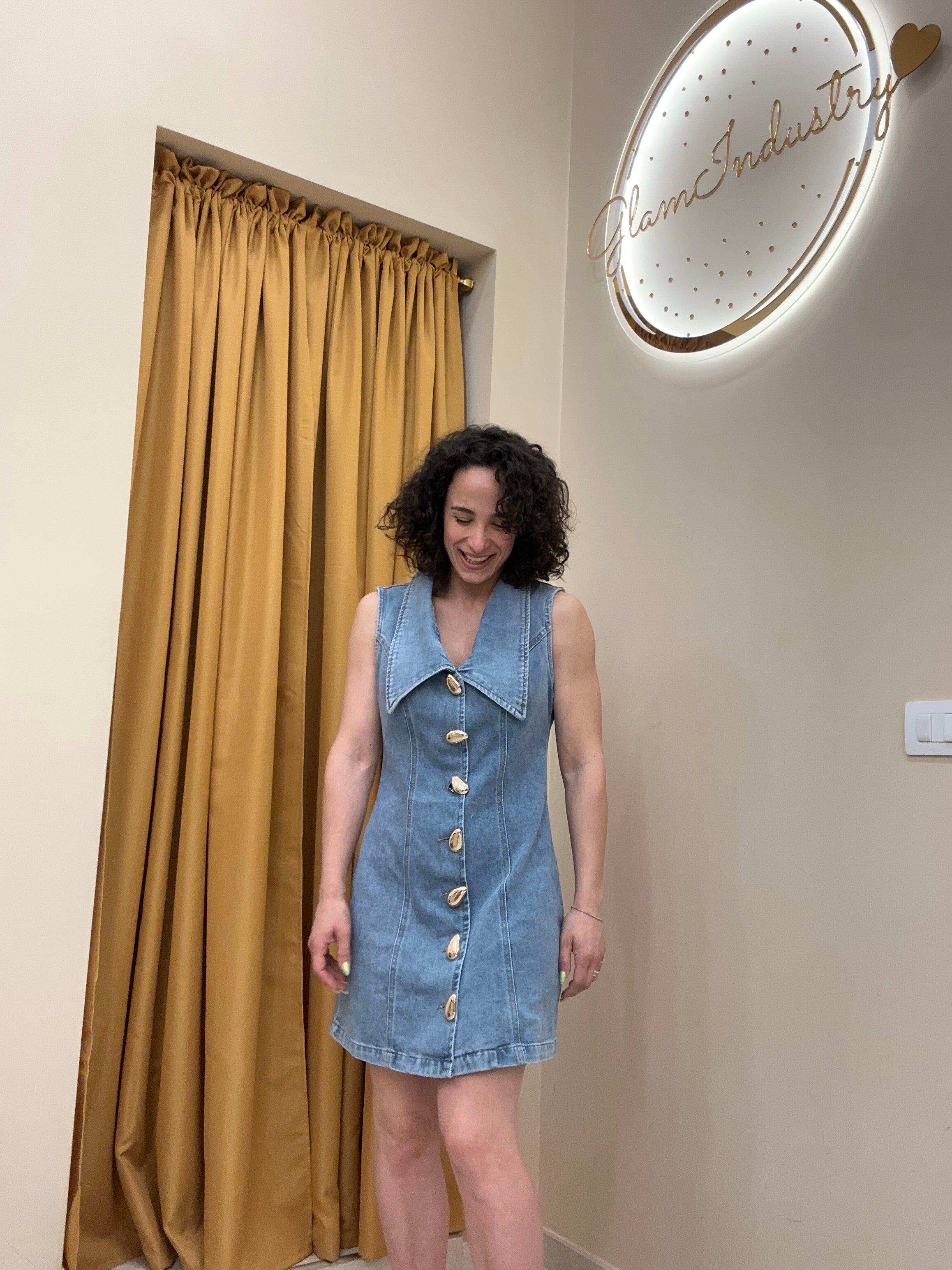 Mini Dress jeans goccia