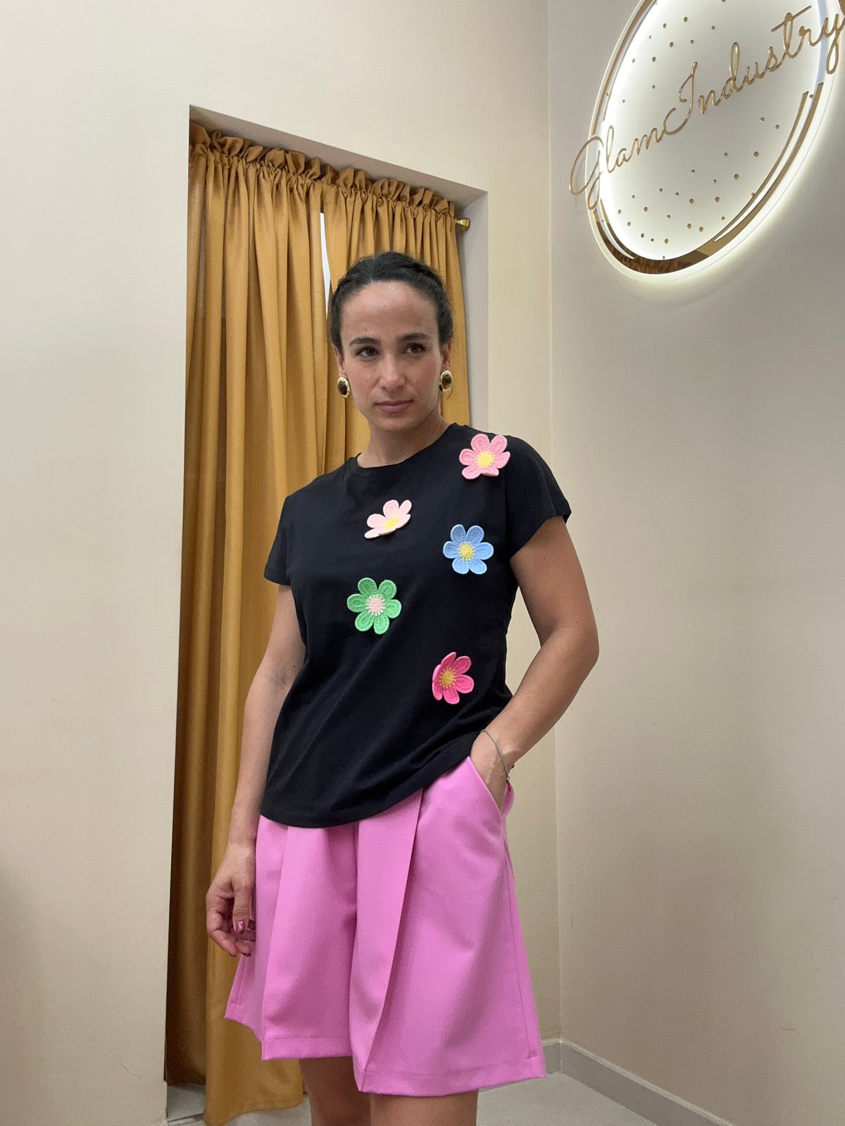 T-shirt fiori colorati