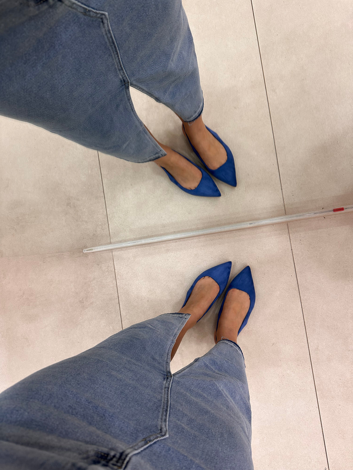 Slingback comoda blu b923