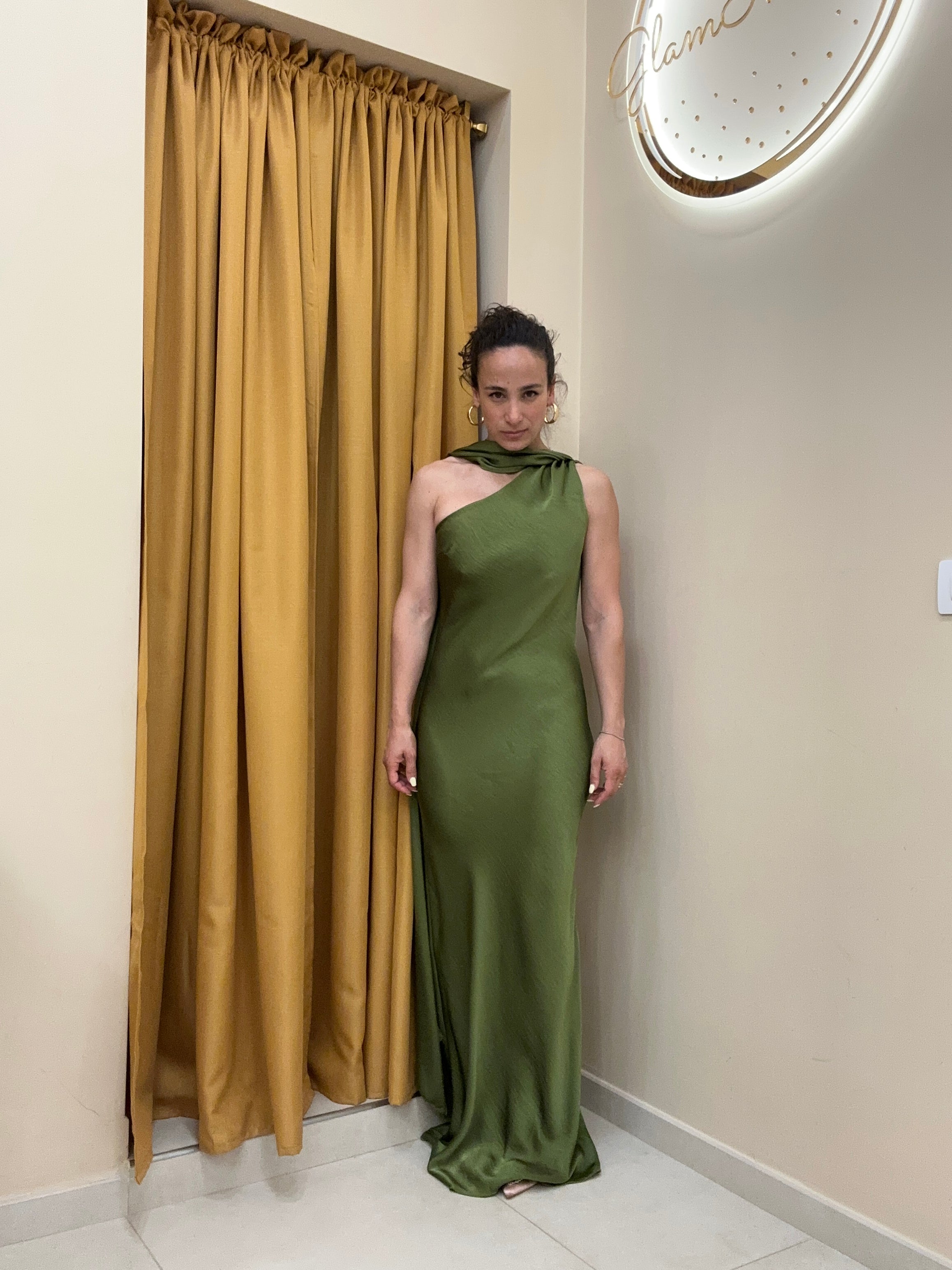 Abito saten verde