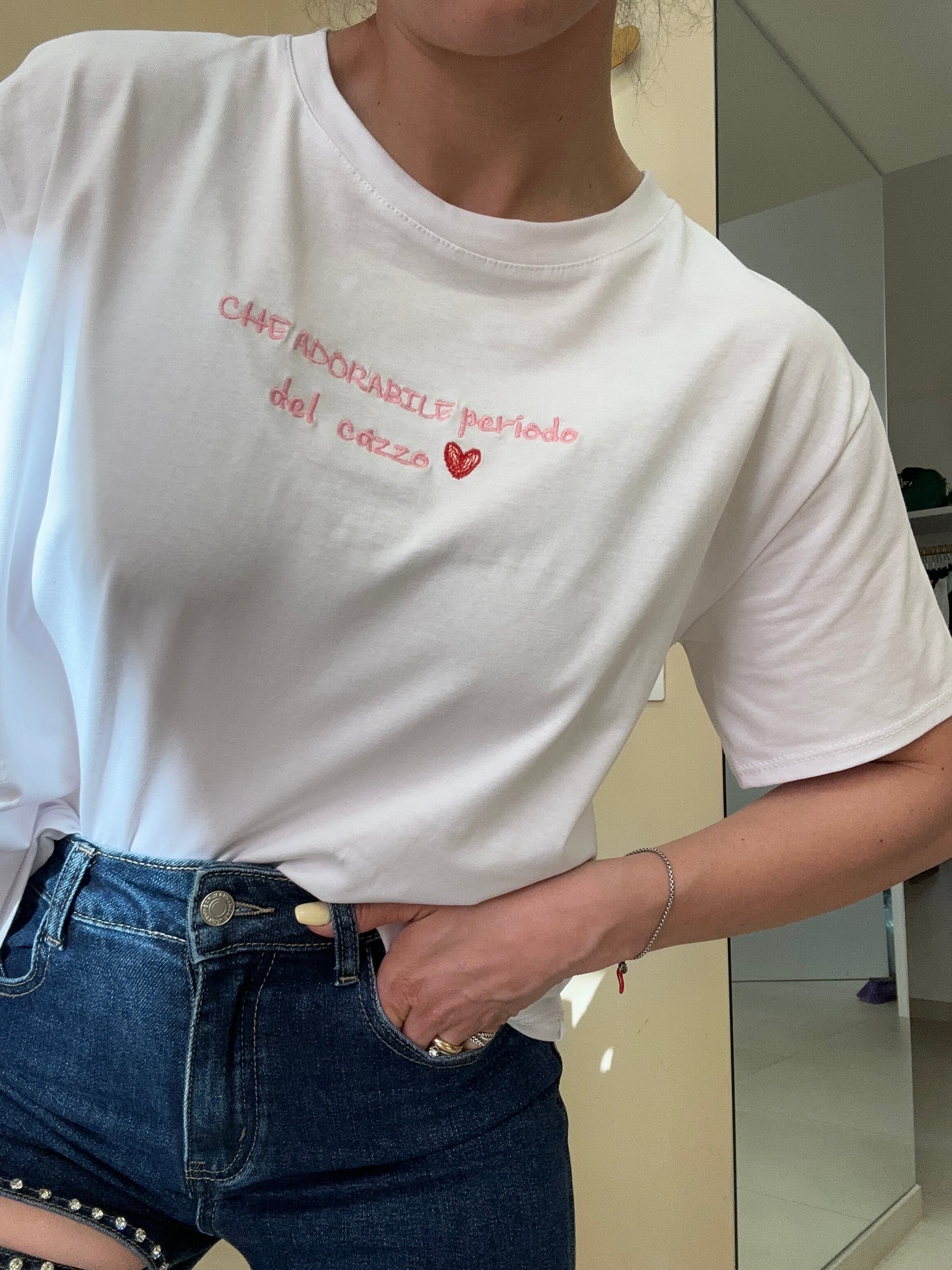 T-Shirt ROSA Adorabile periodo del cazzo