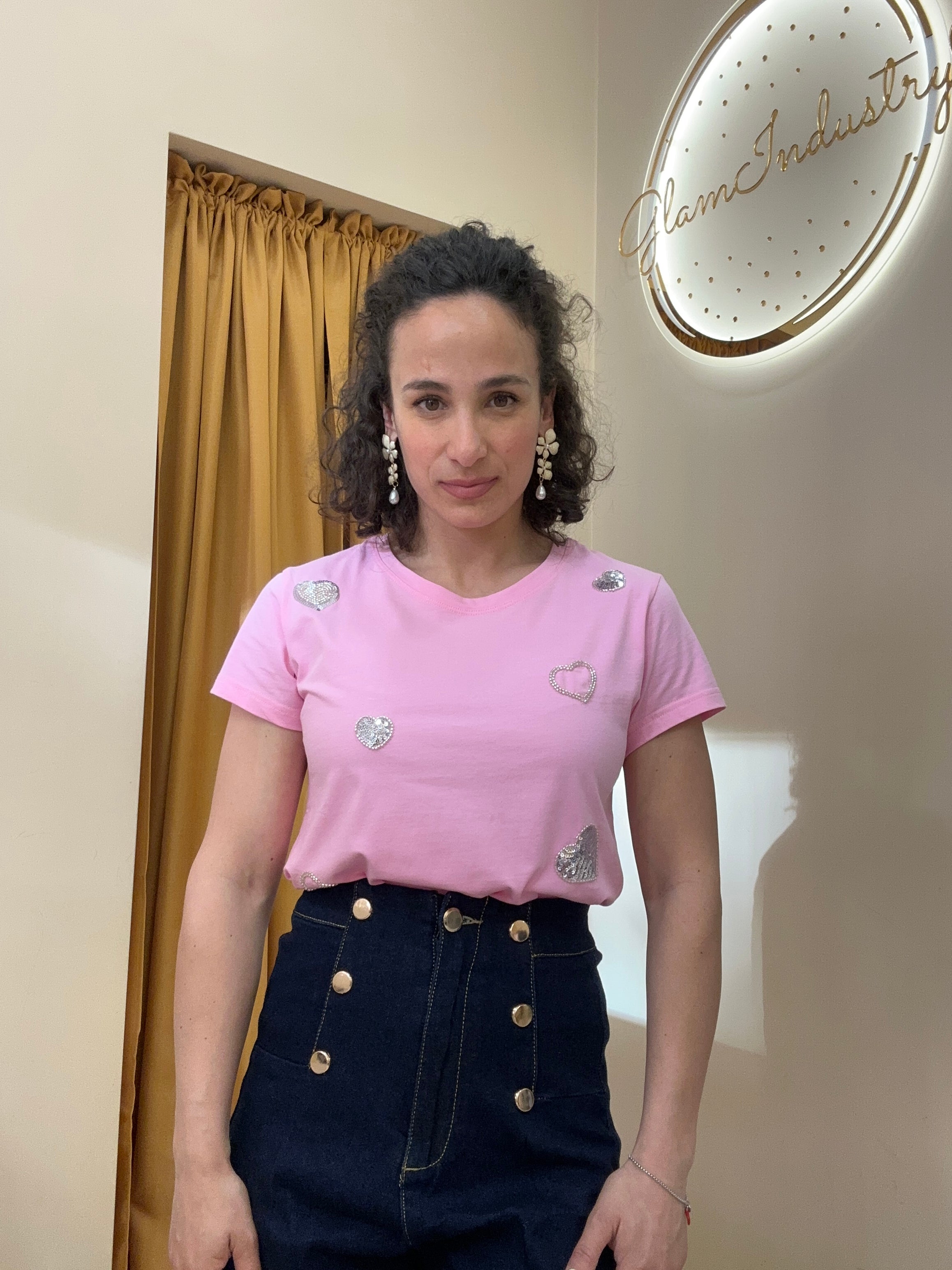 T-shirt con cuori