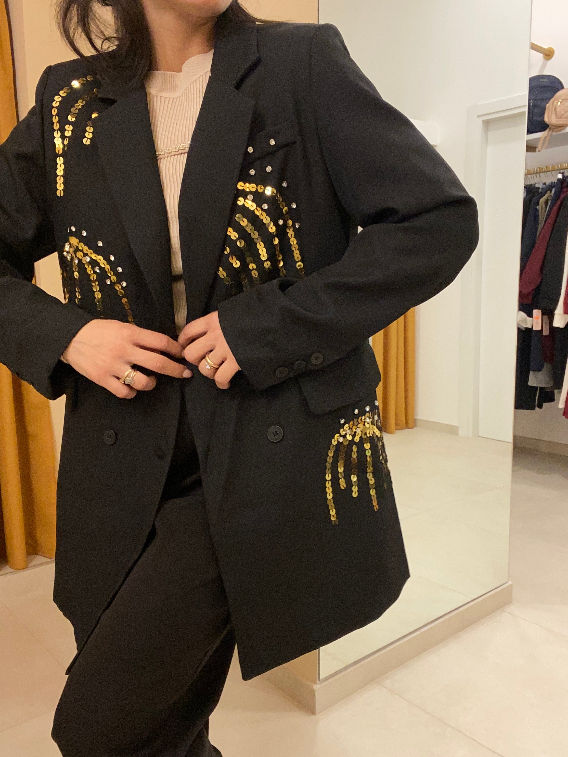 Blazer dettaglio in oro