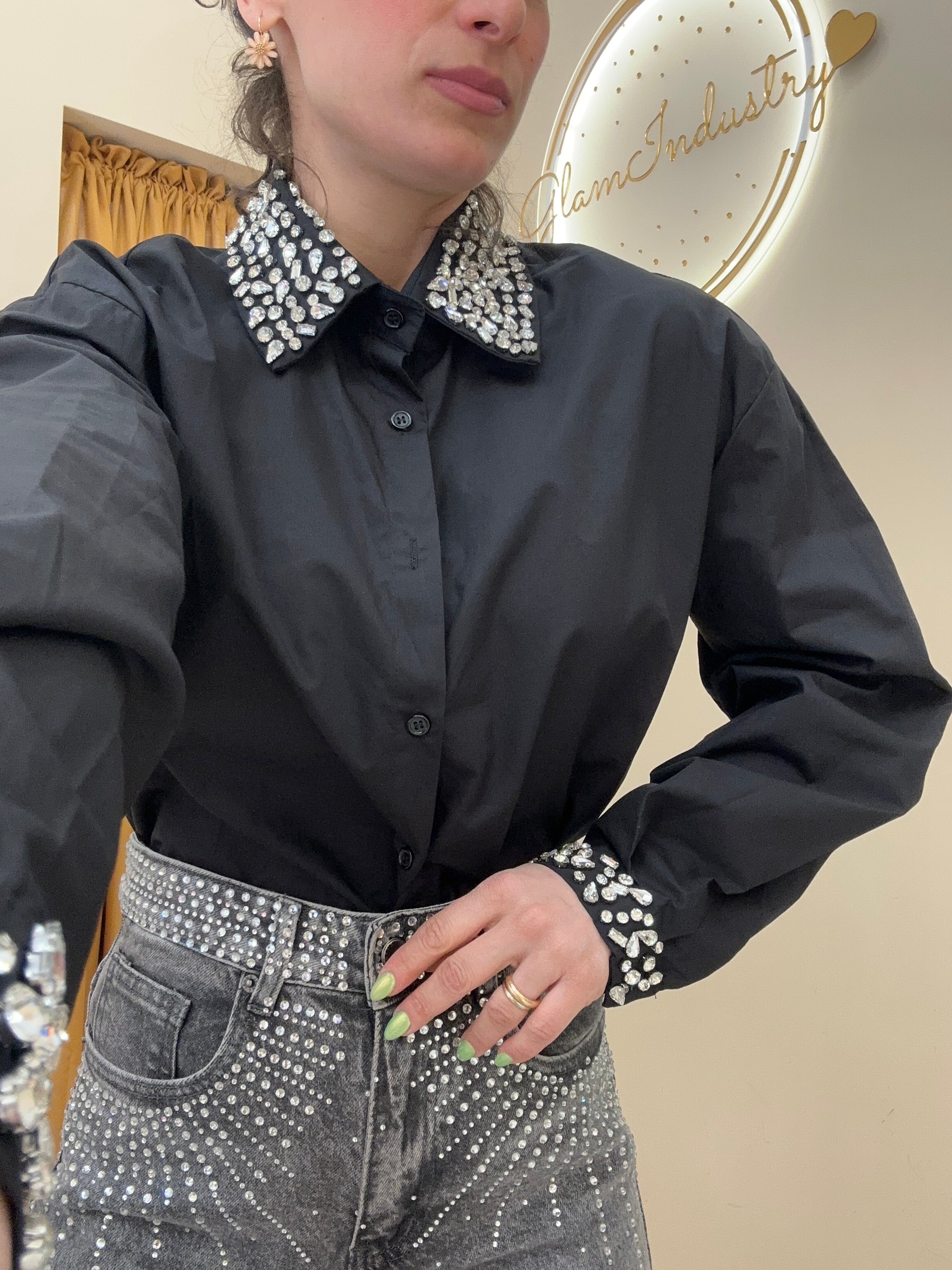 Camicia gioiello nero