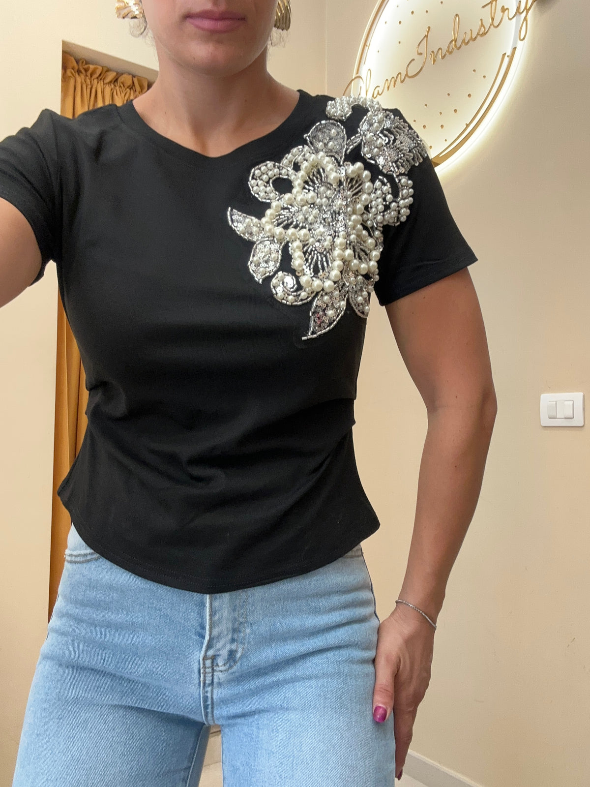 T-shirt maxi fiore