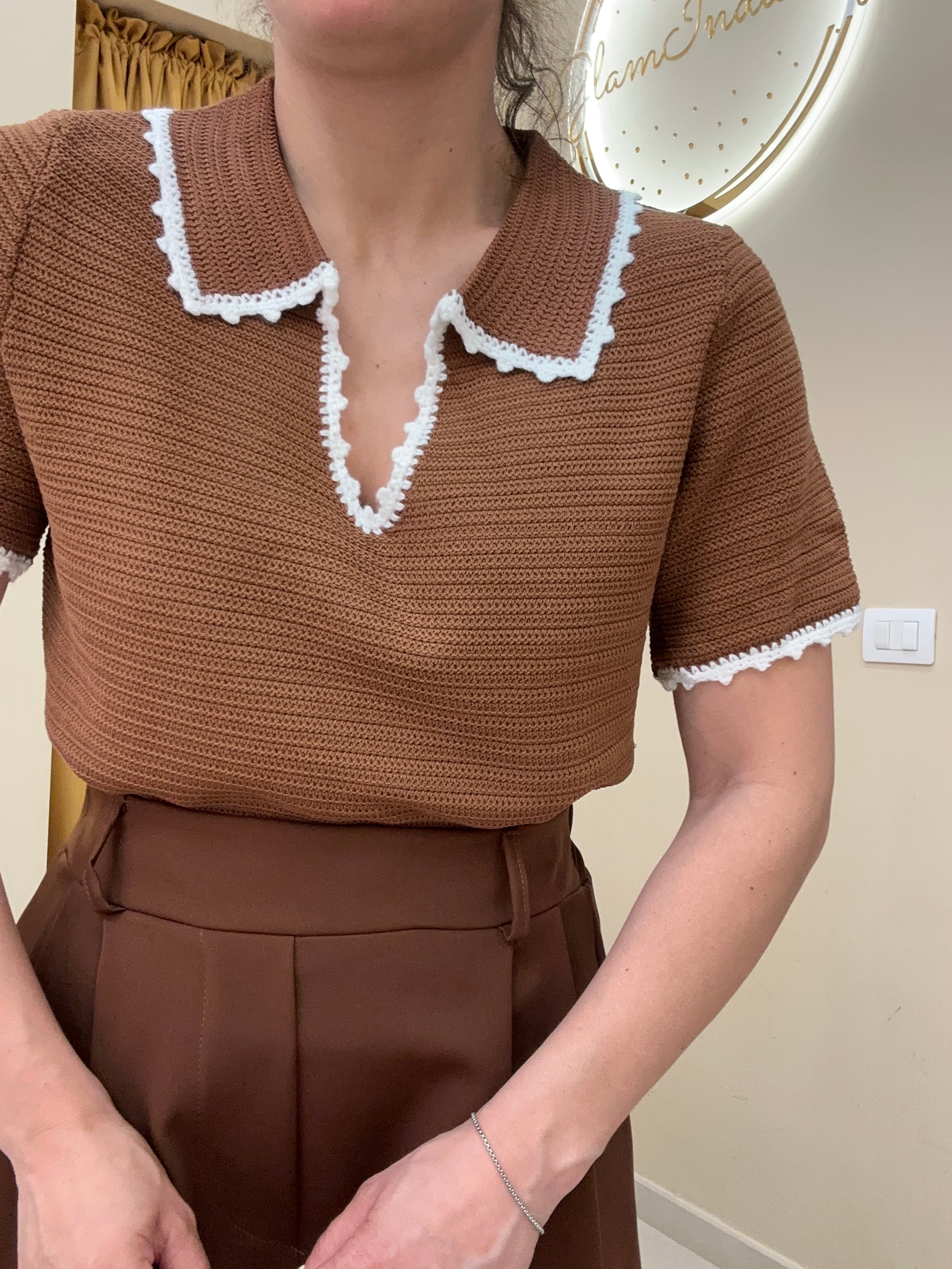 Polo filo ALBA MARRONE
