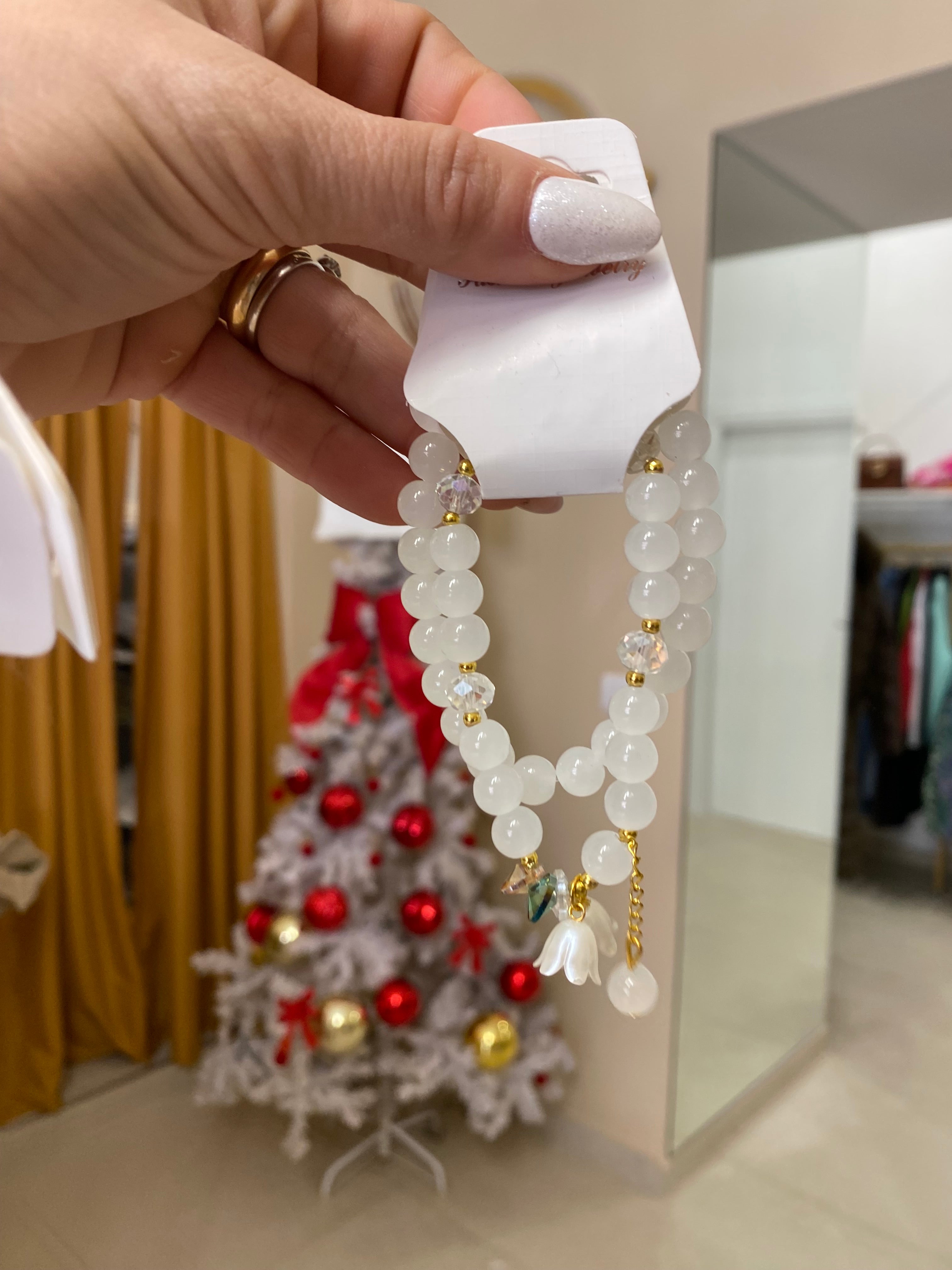 Doppio bracciale fiore