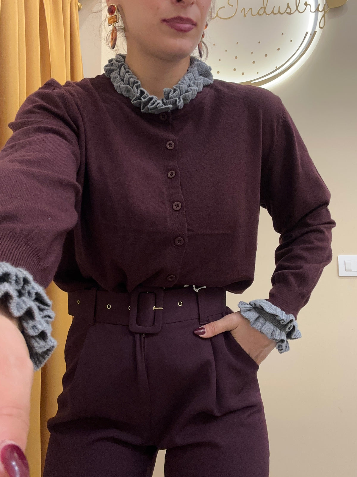 Cardigan doppio color