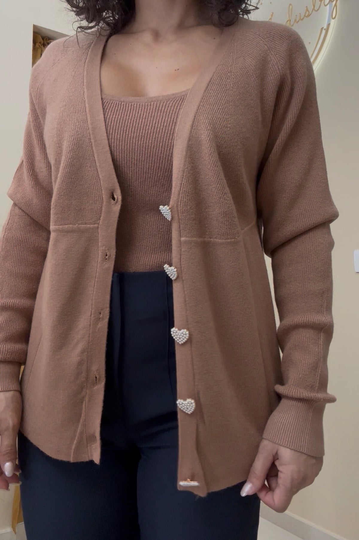 Twin-set maxi cardigan cuori