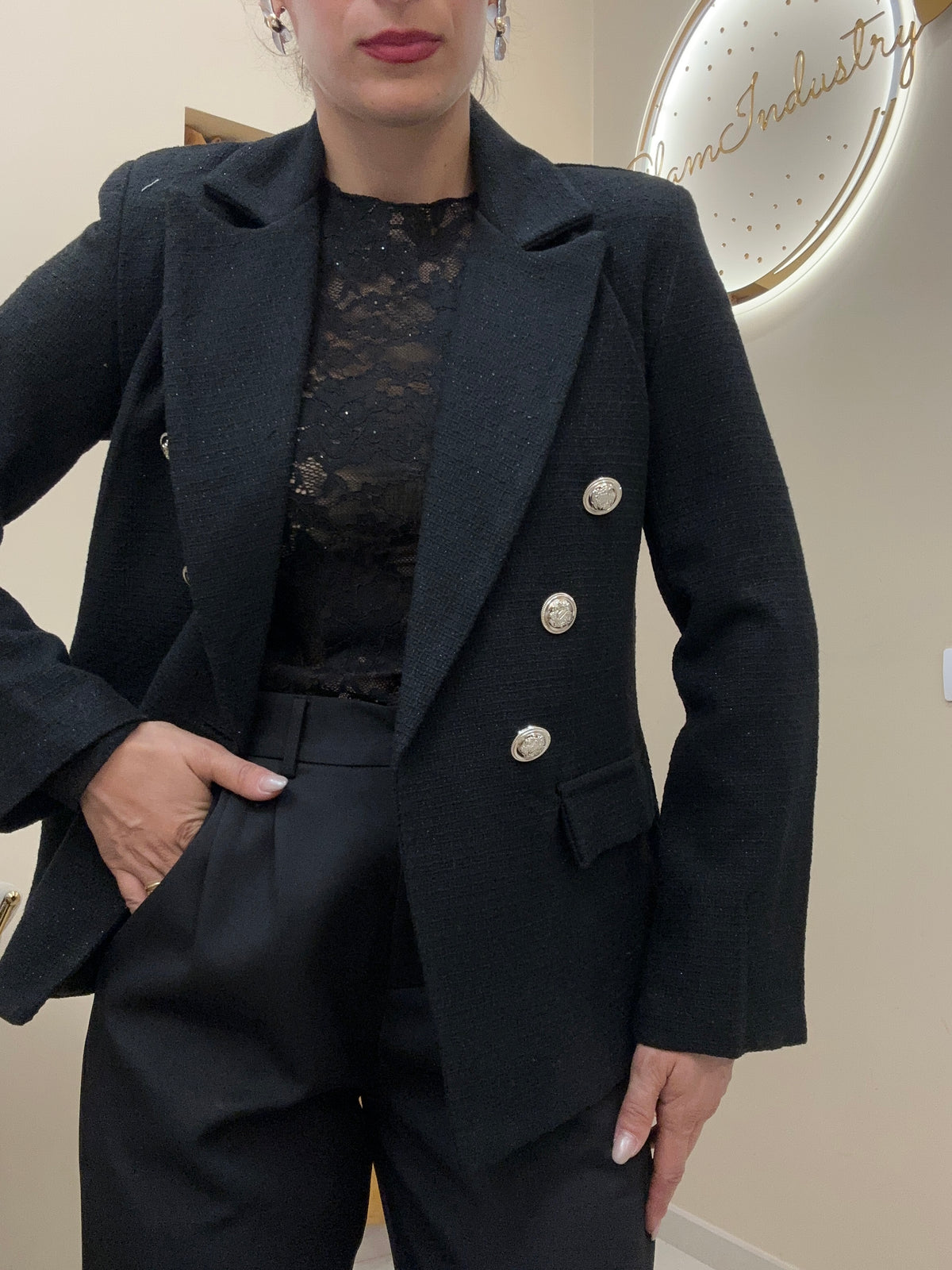 Blazer strutturato nero