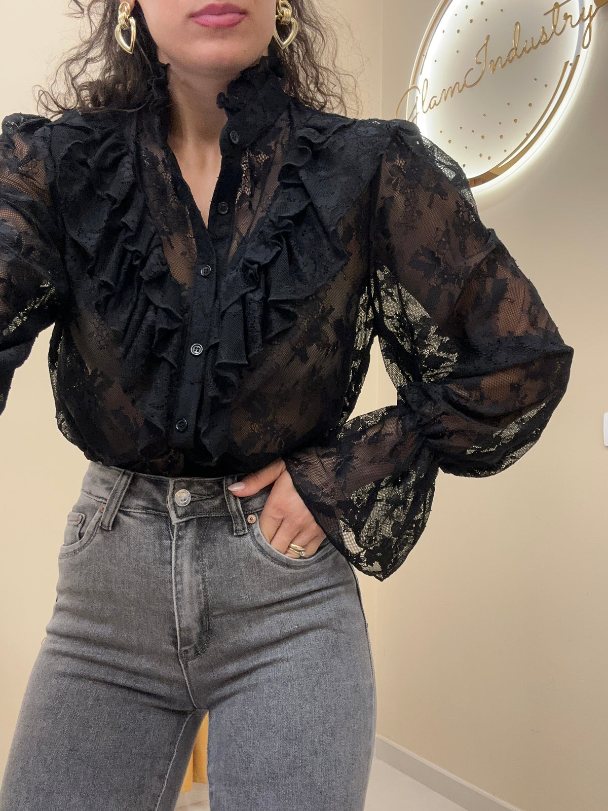 Camicia over merletto