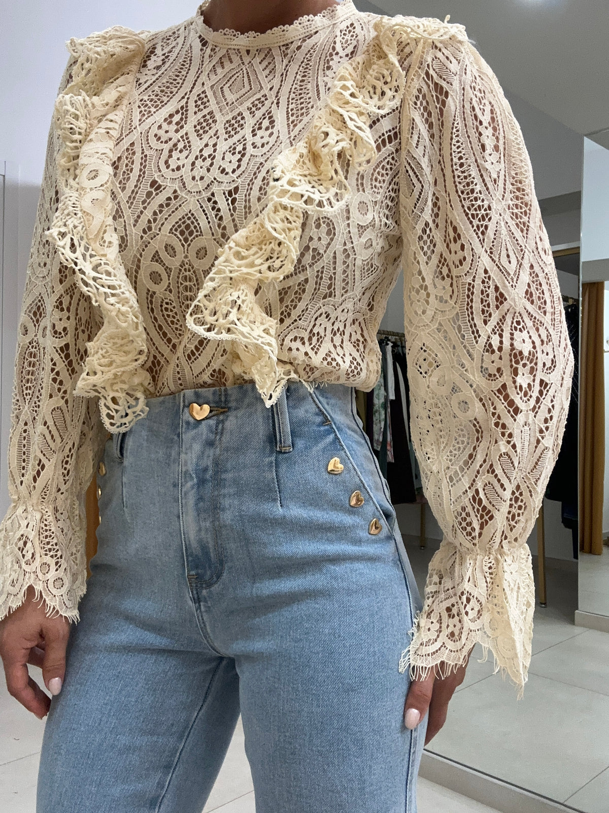Blusa rouches dama