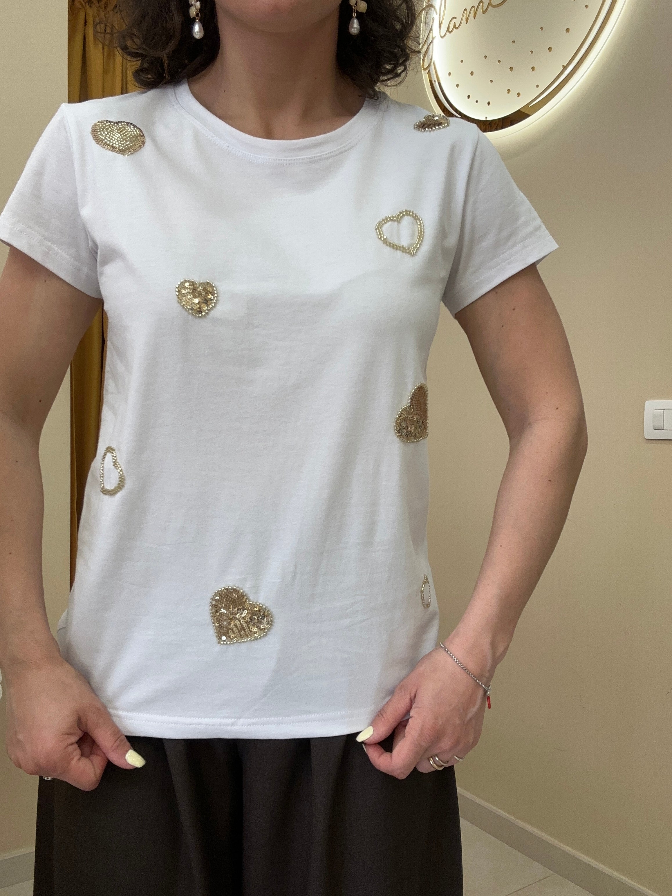 T-shirt con cuori