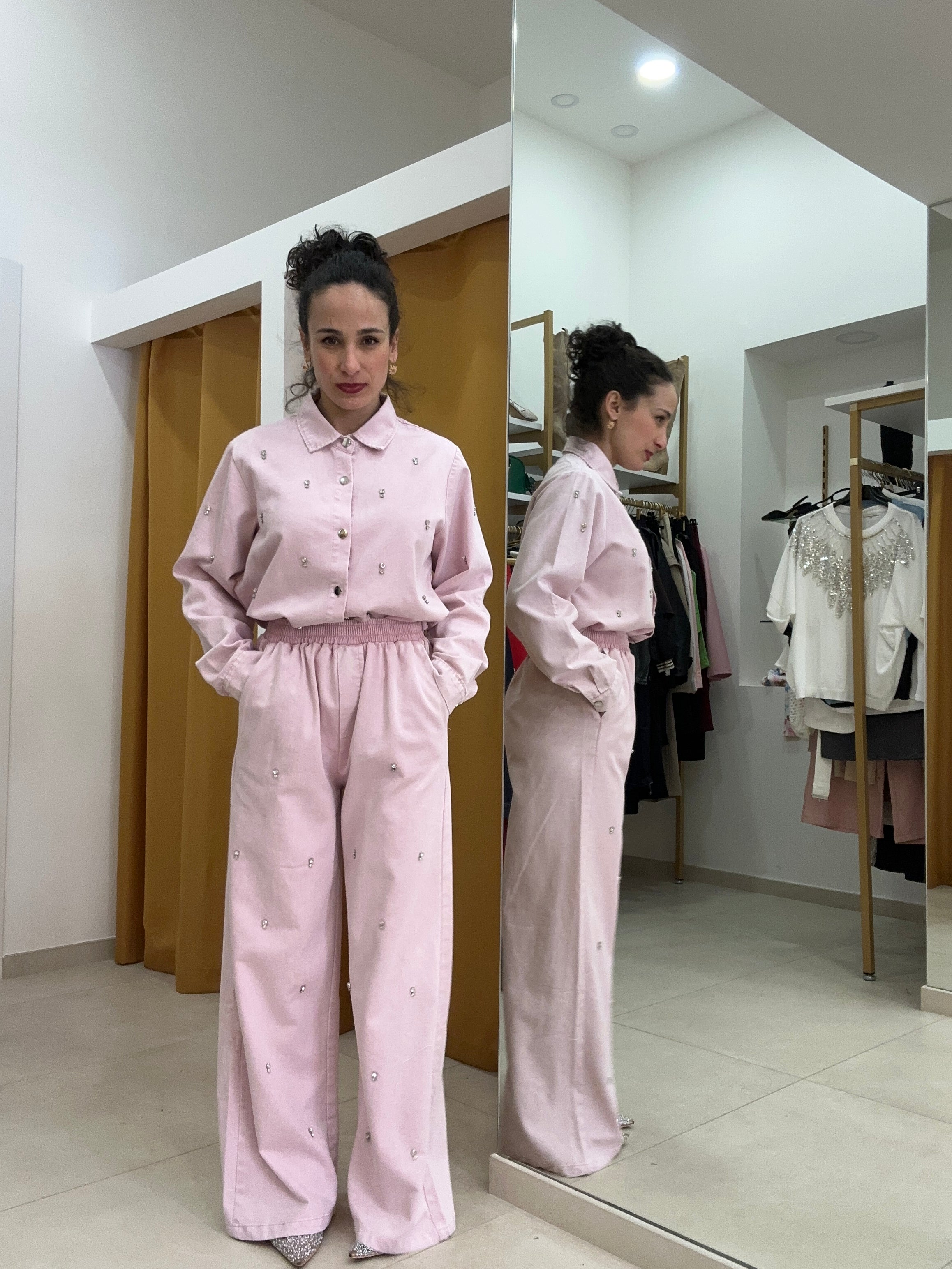 Coordinato gocce rosa