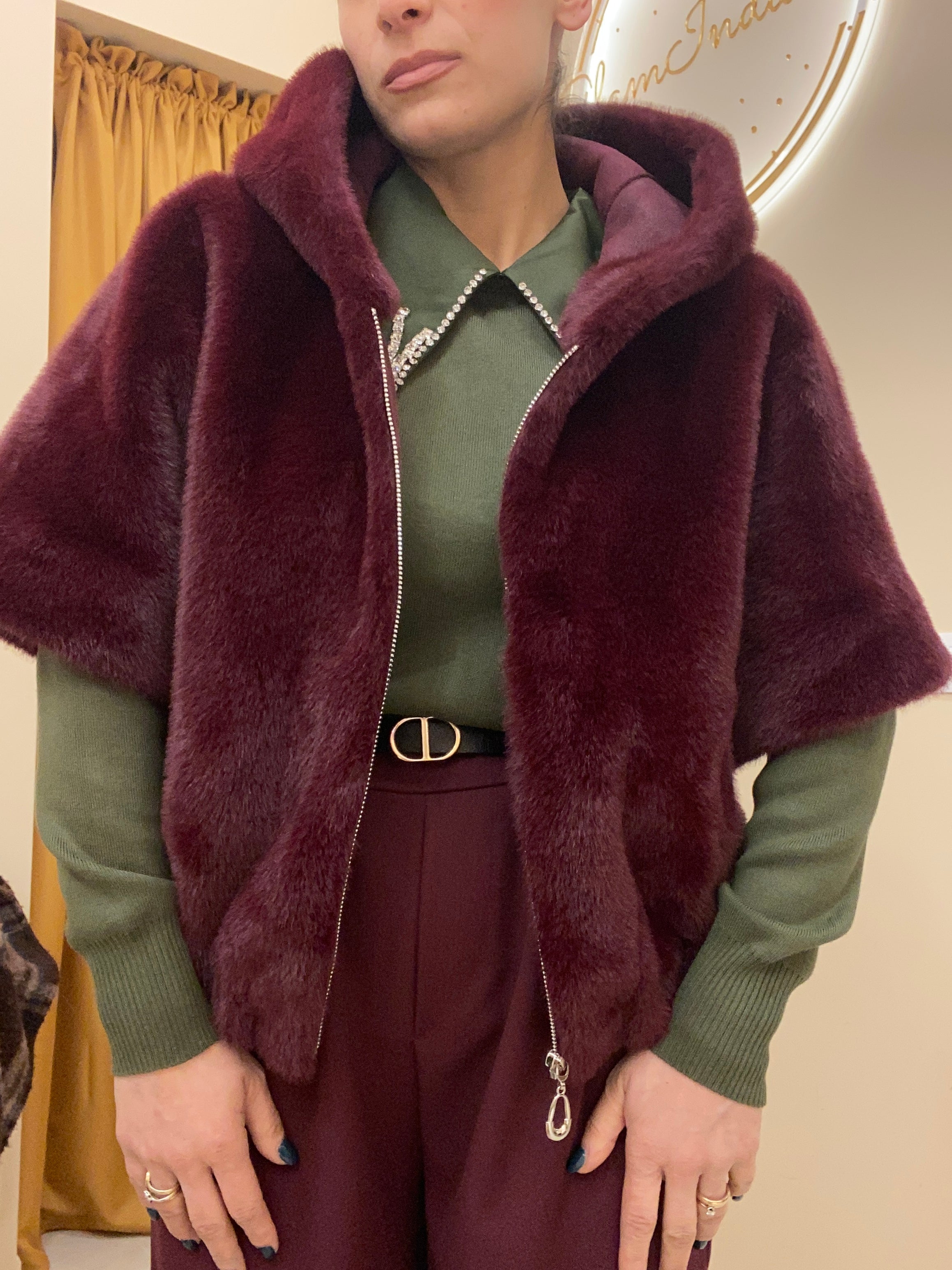 Ecopelliccia manica corta