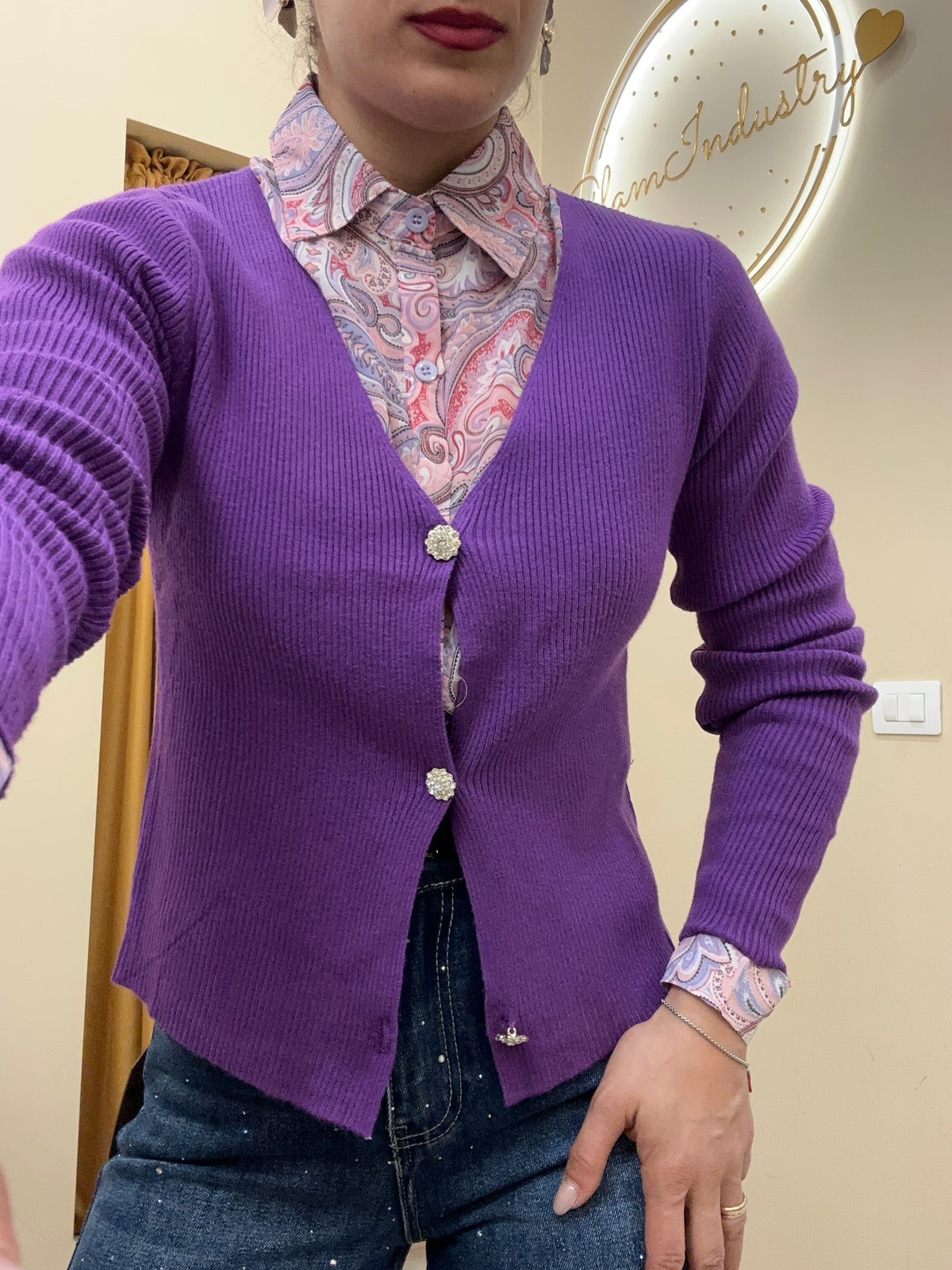Cardigan tre bottoni