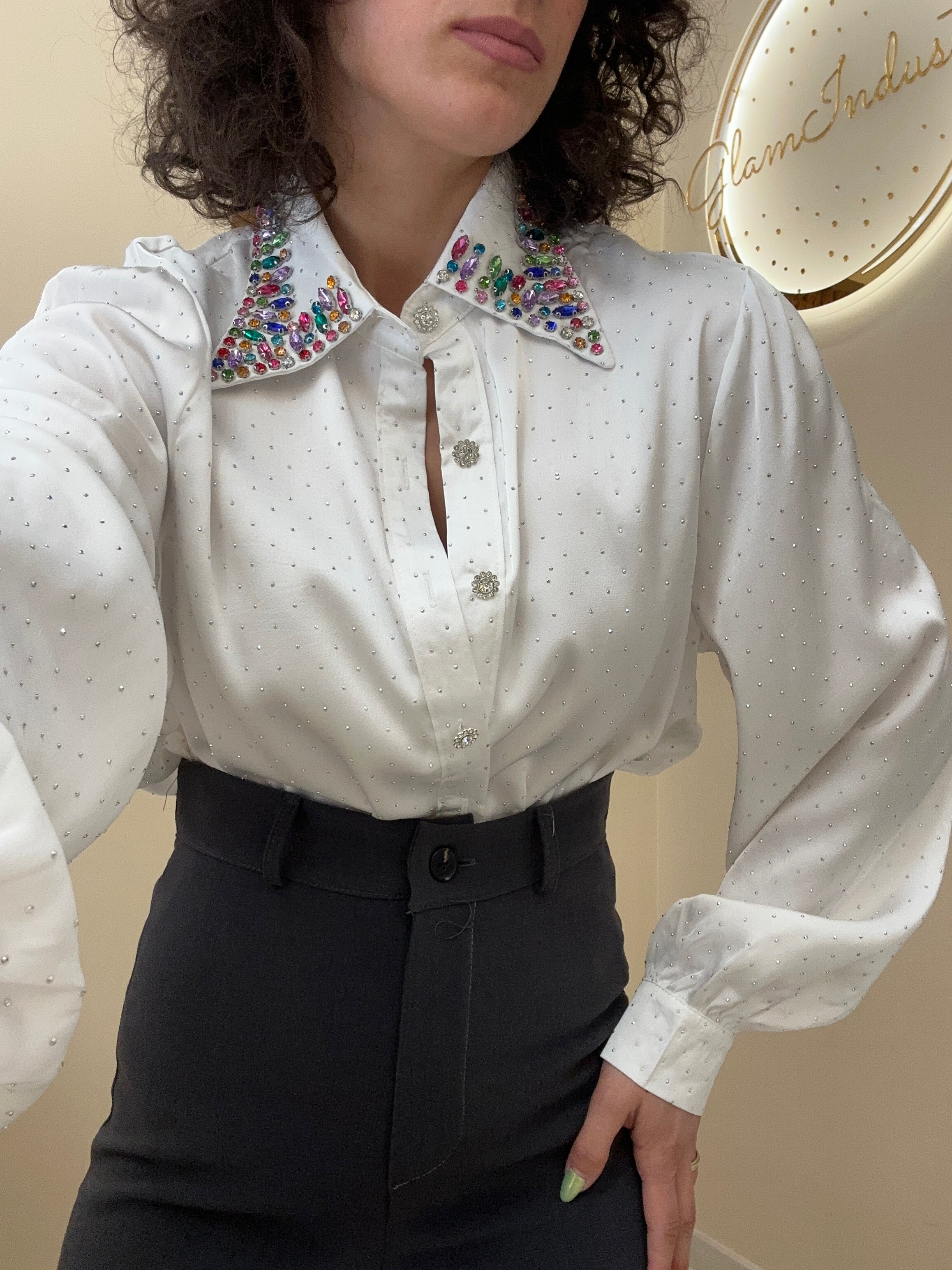 Camicia colletto arcobaleno