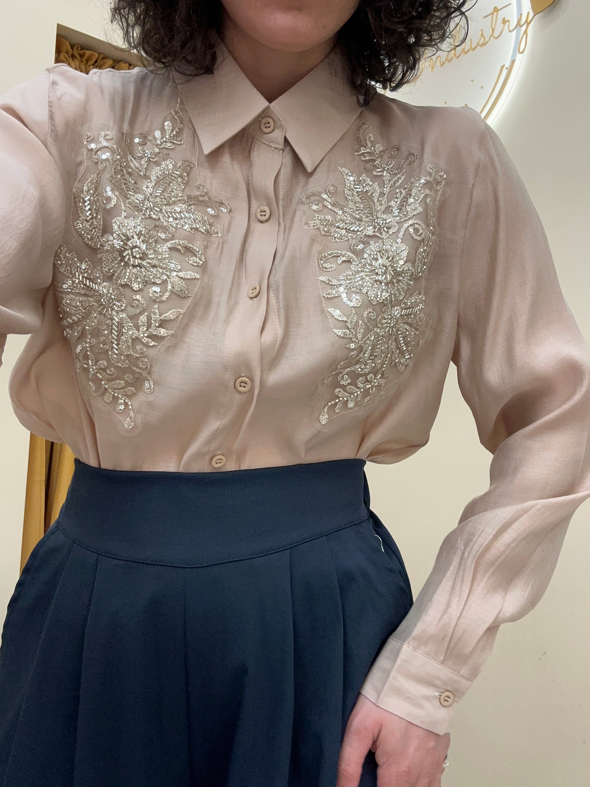 Camicia elegante beige