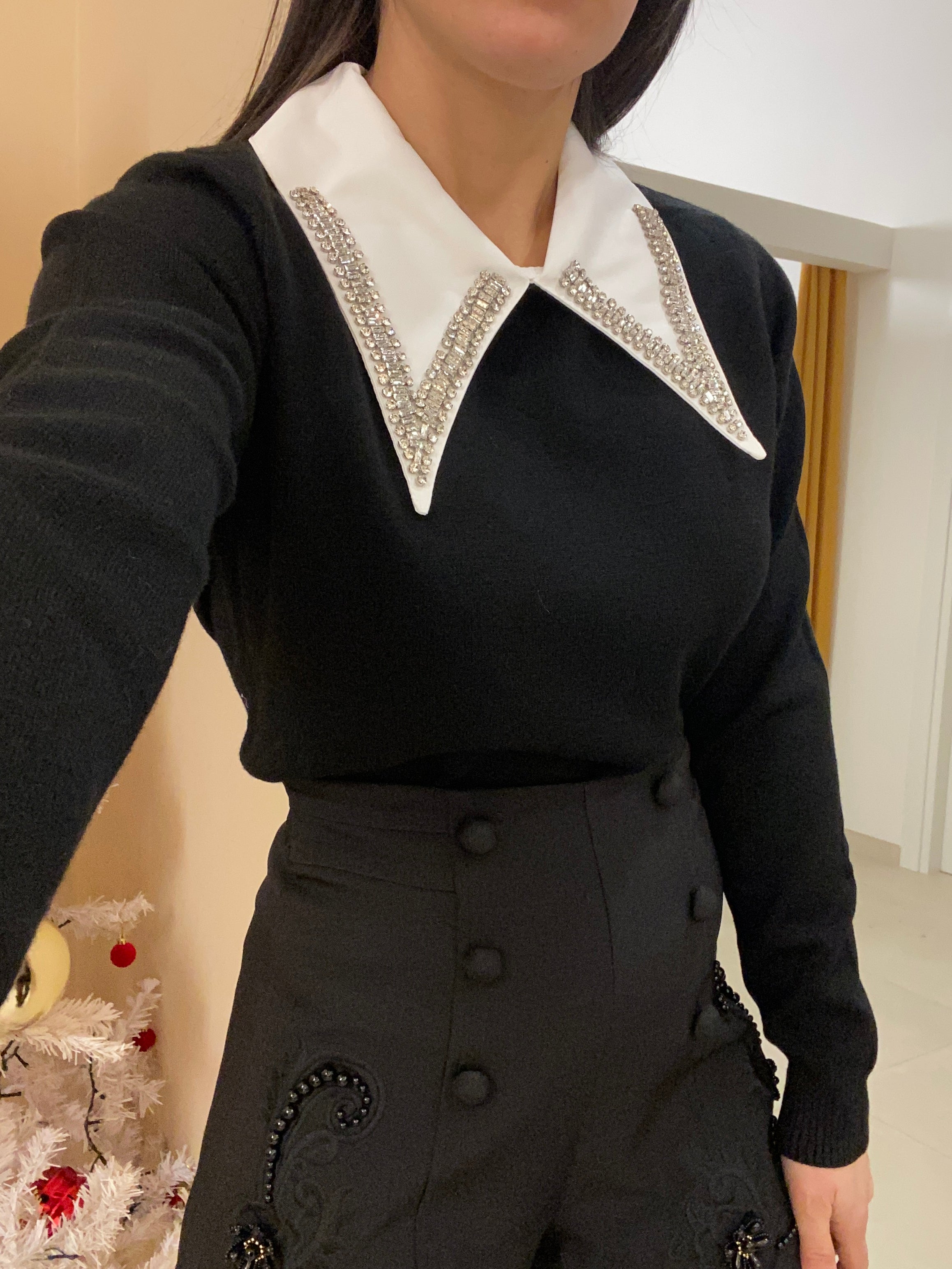 Pull con maxi colletto