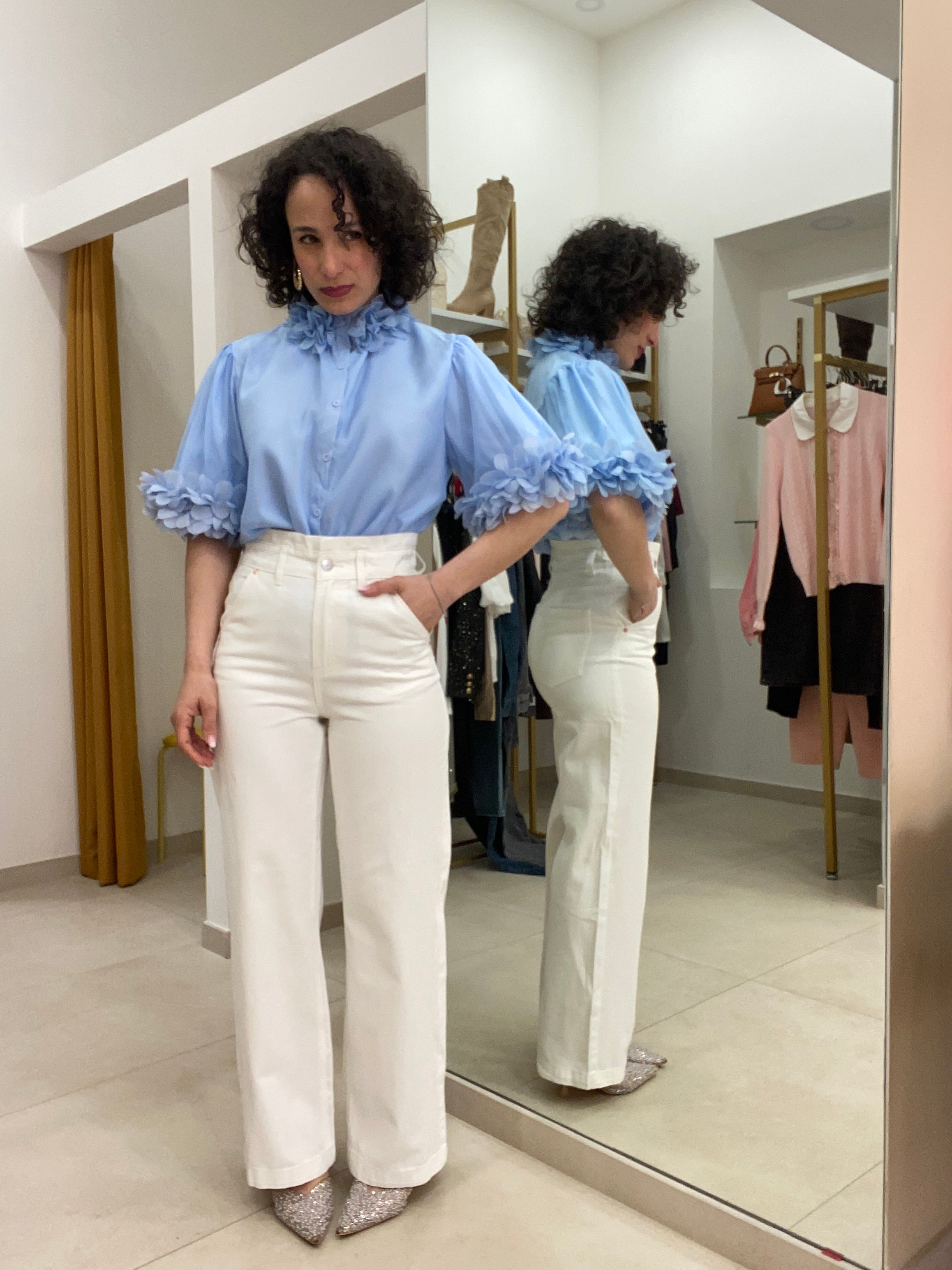 Jeans caramella bianco