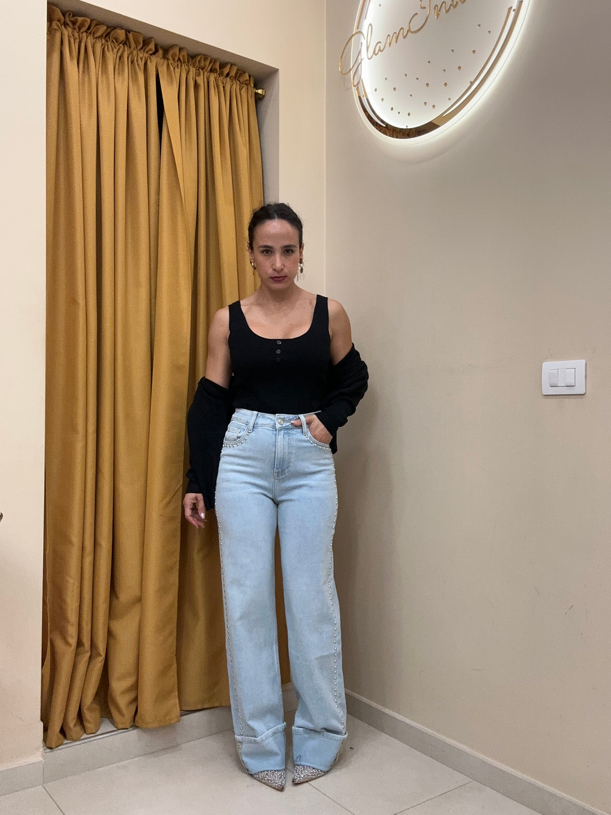 Denim borchie