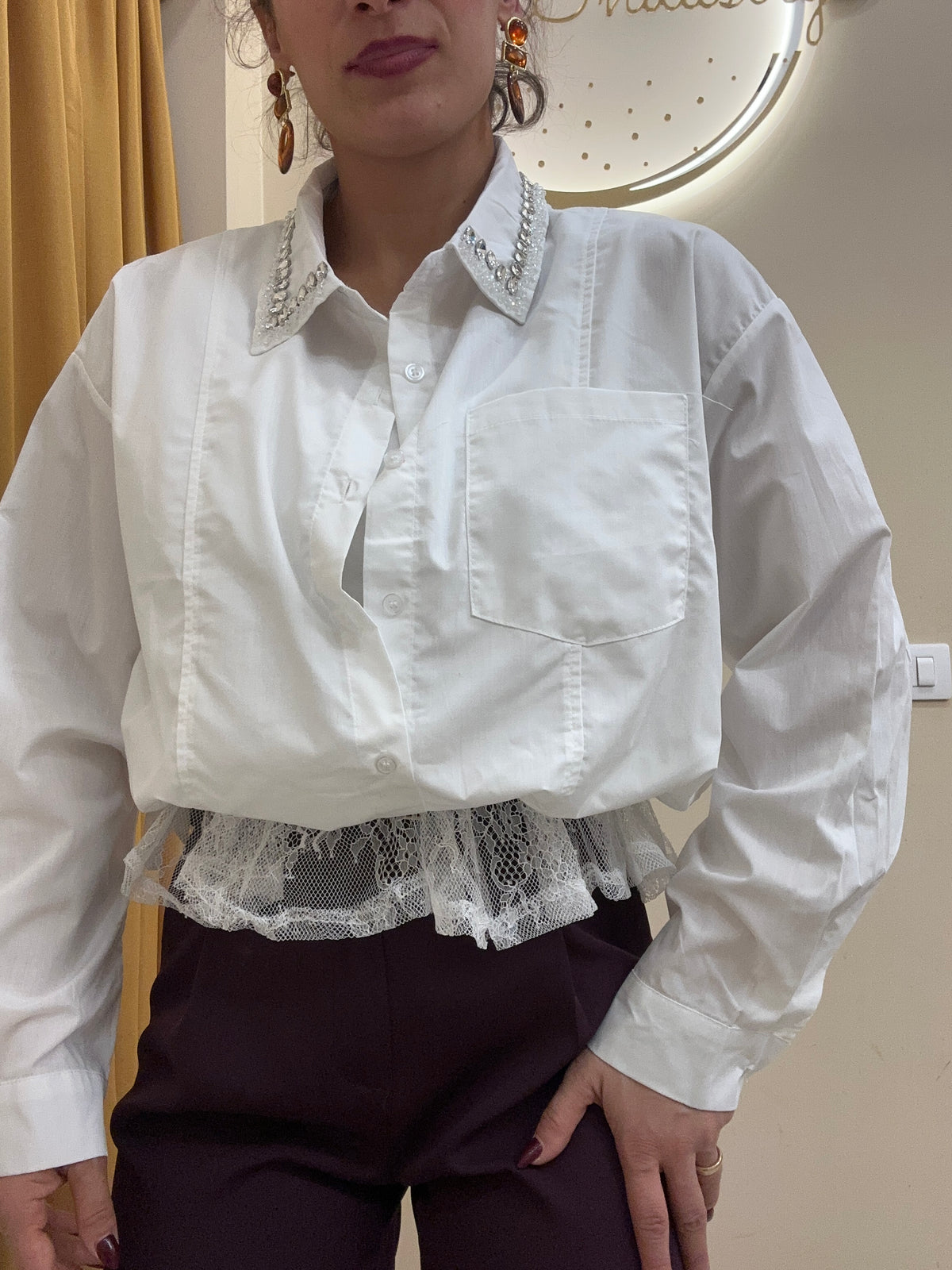 Camicia con canotta cucita