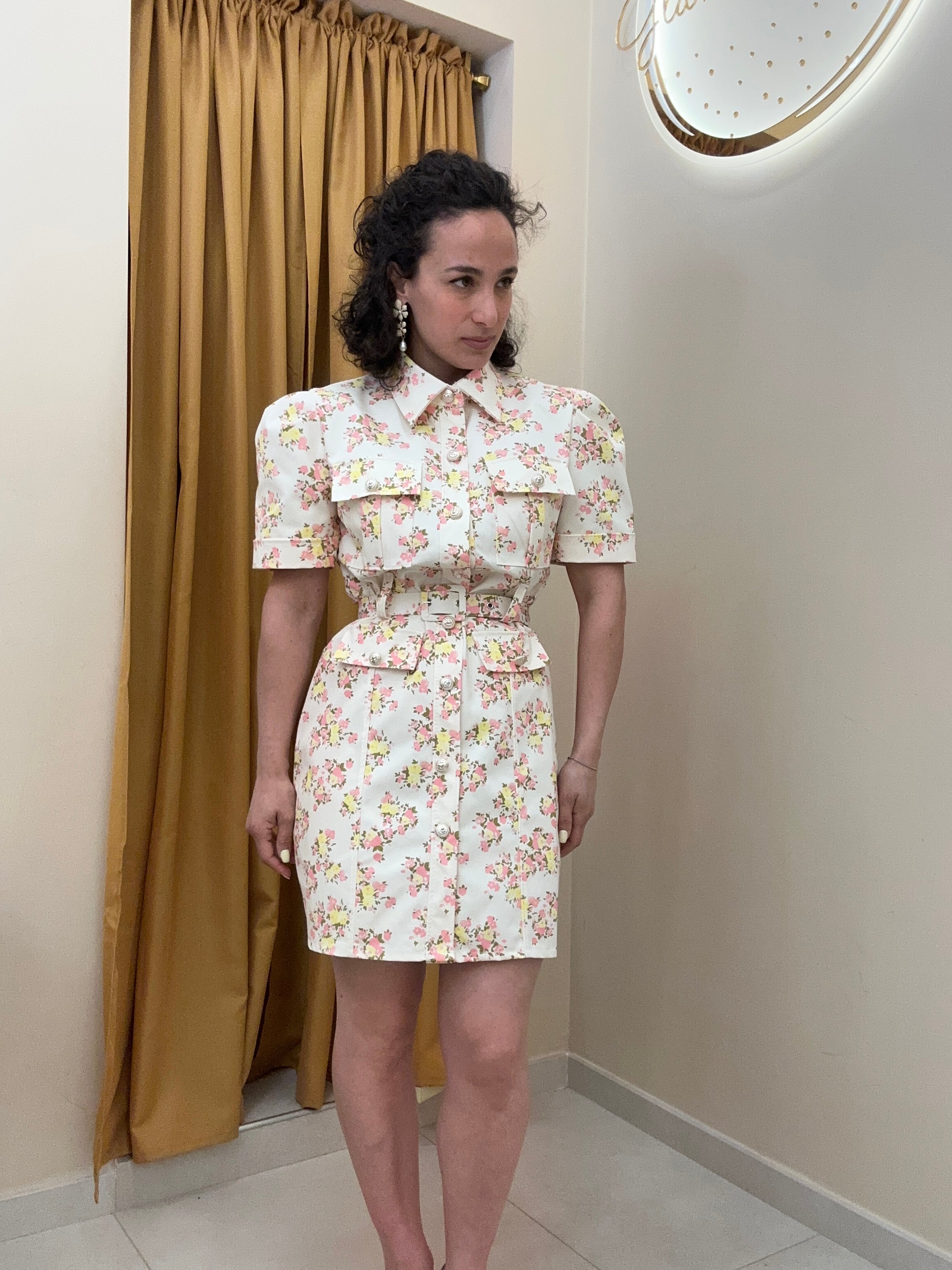 Abitino denim bon ton GIALLO