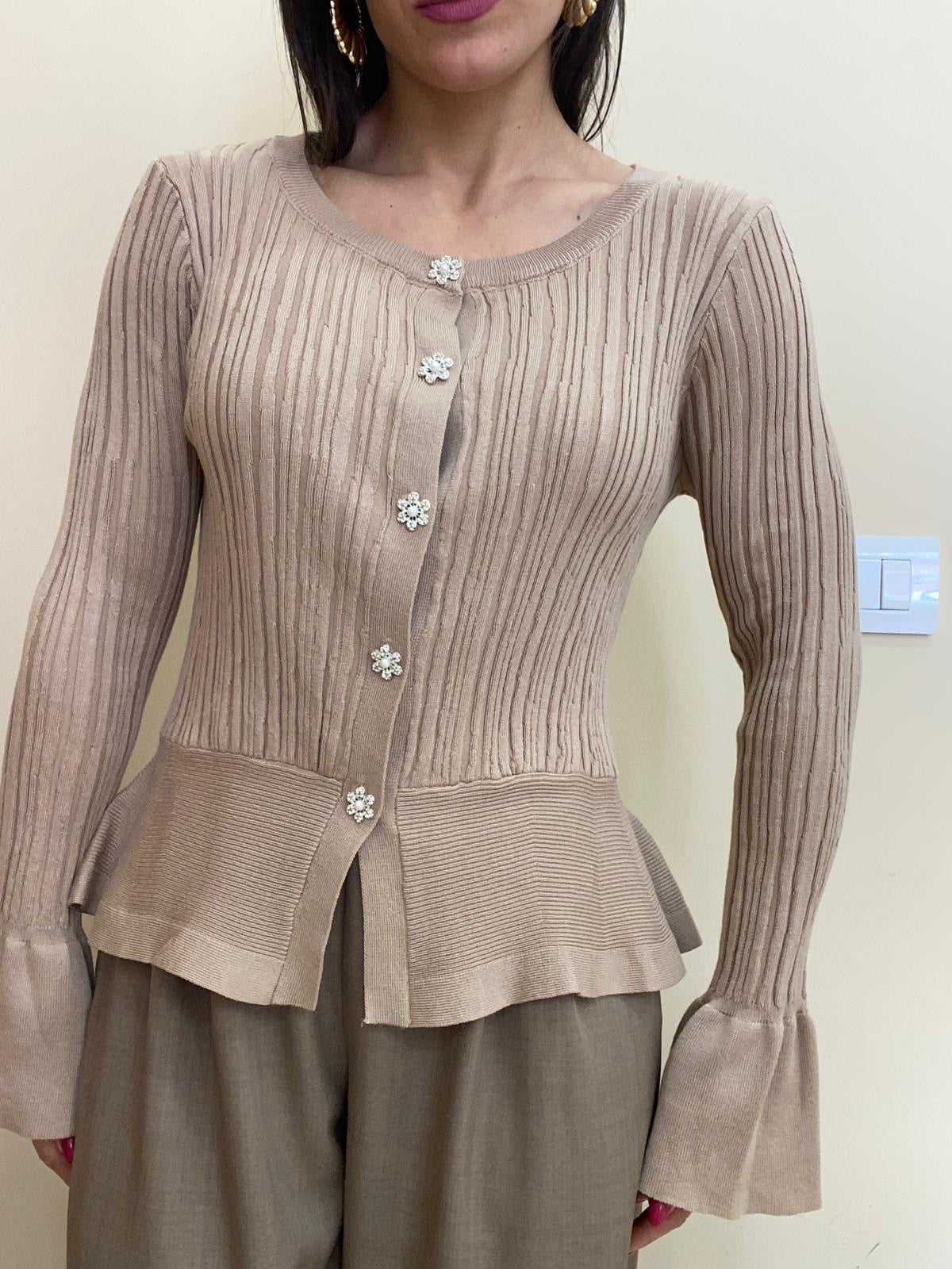 Maglia  bottoni fiore