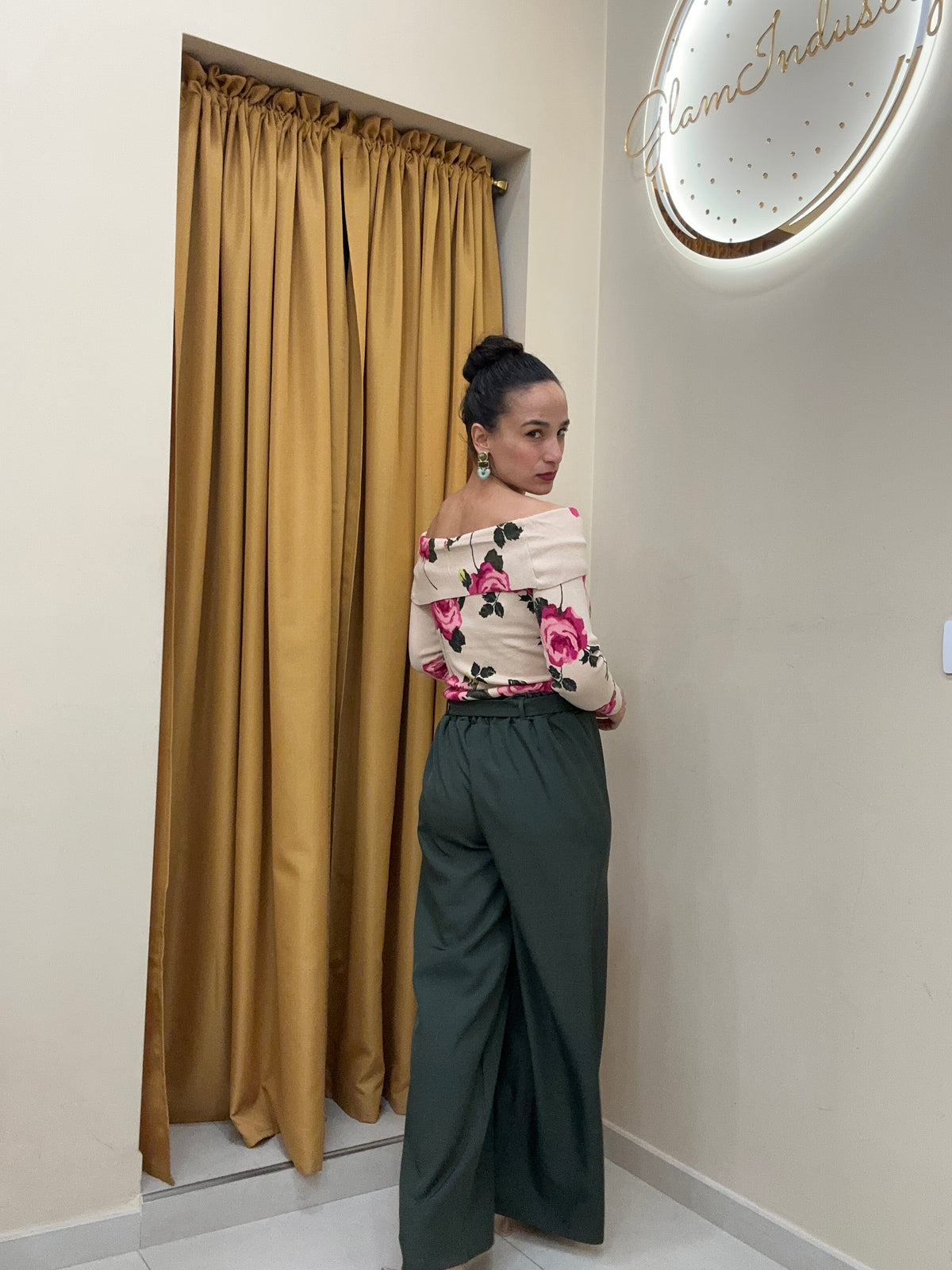 Pantalone caramella fiocco