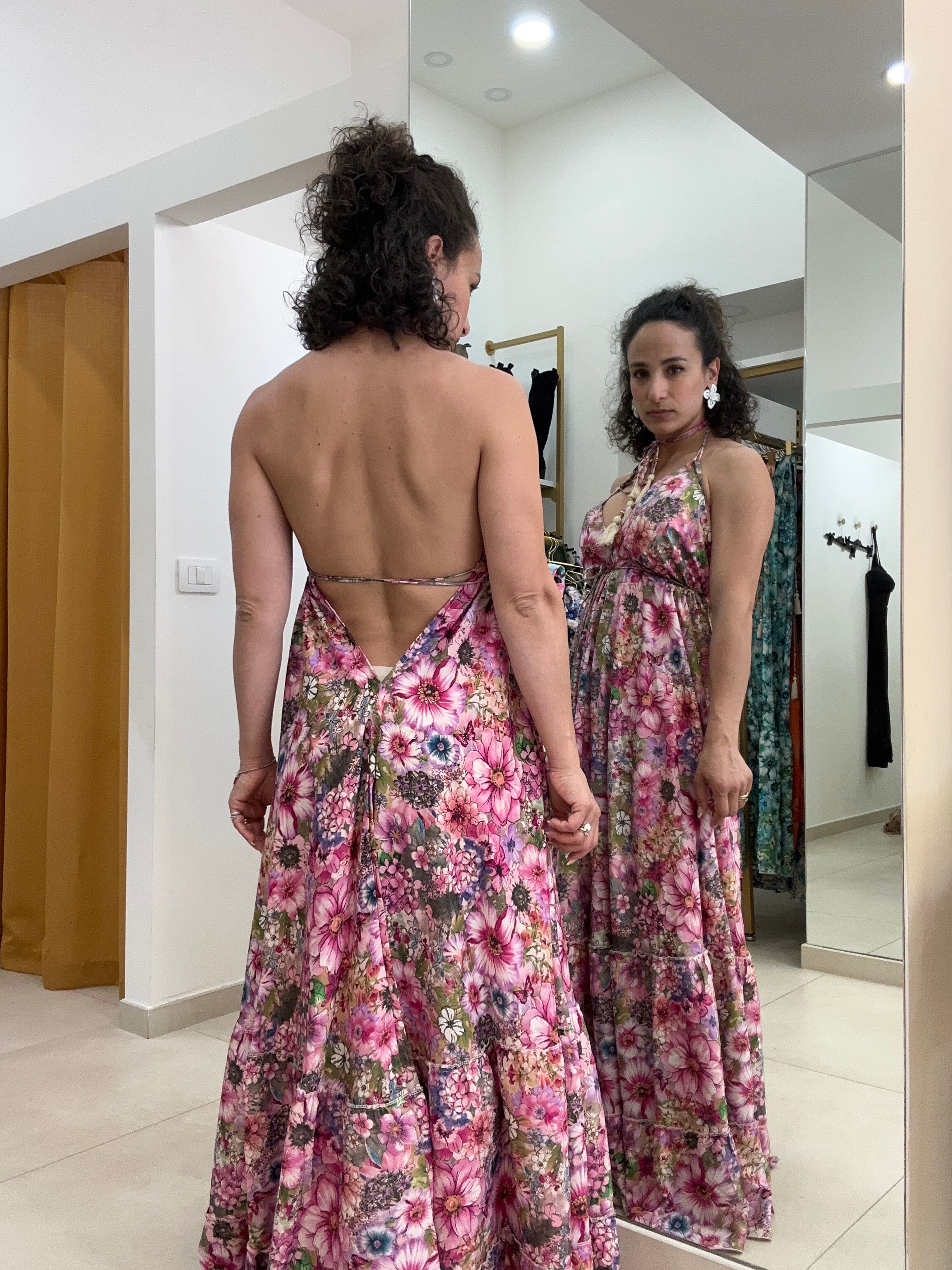 Abito India spettacolare fucsia 203CH