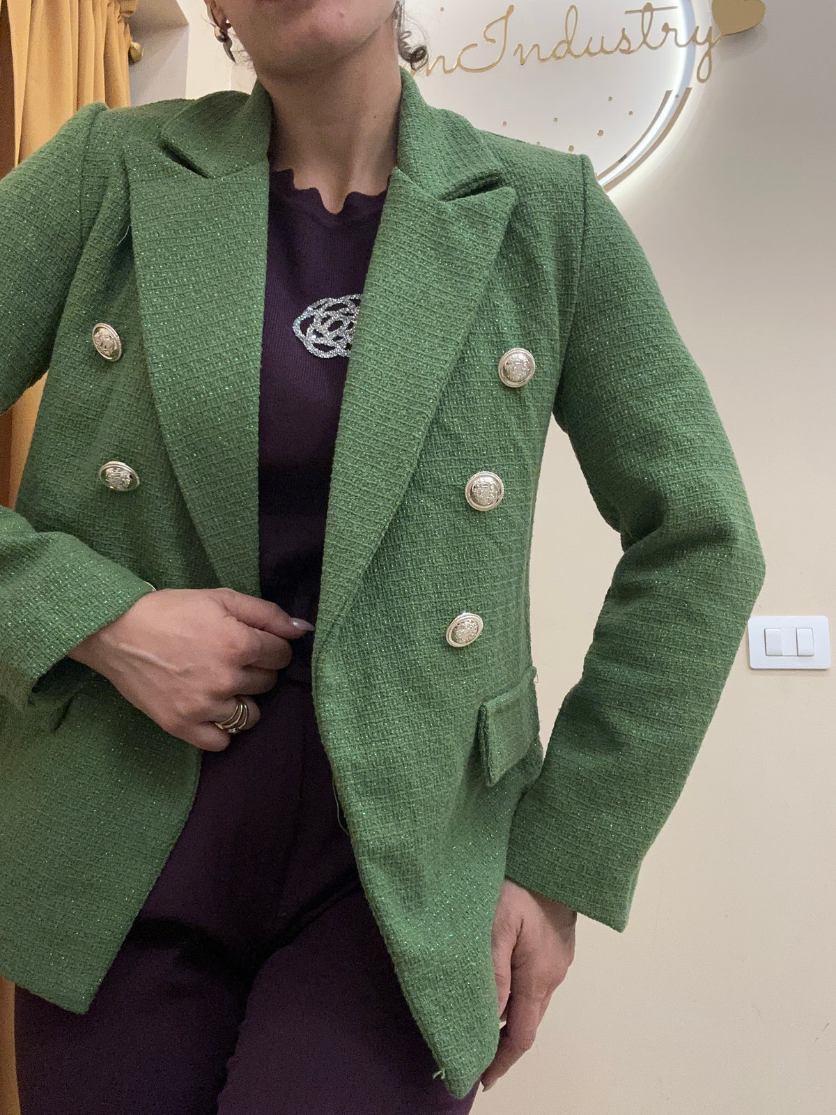 Blazer strutturato verde