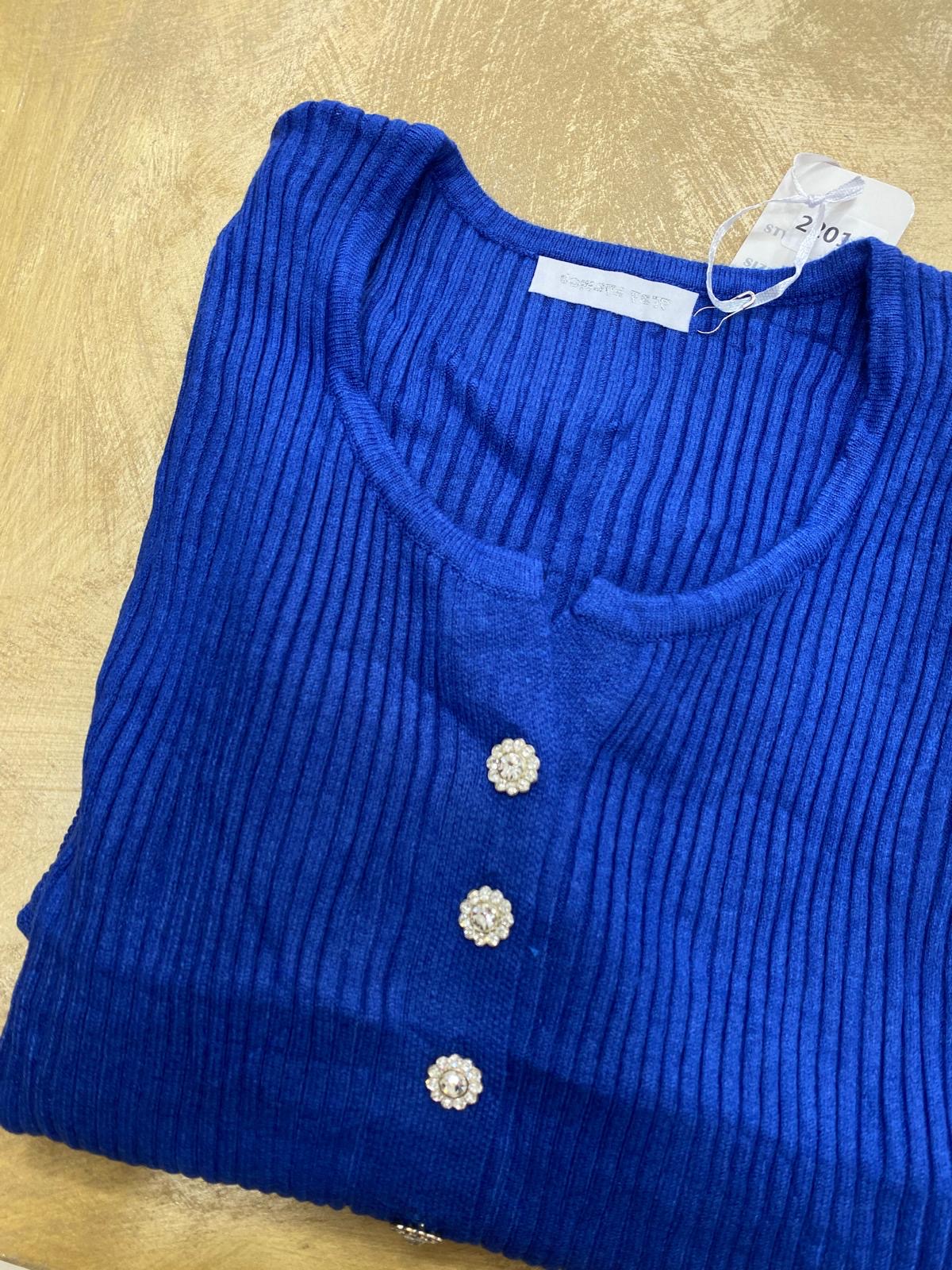 Cardigan bottoni fiori