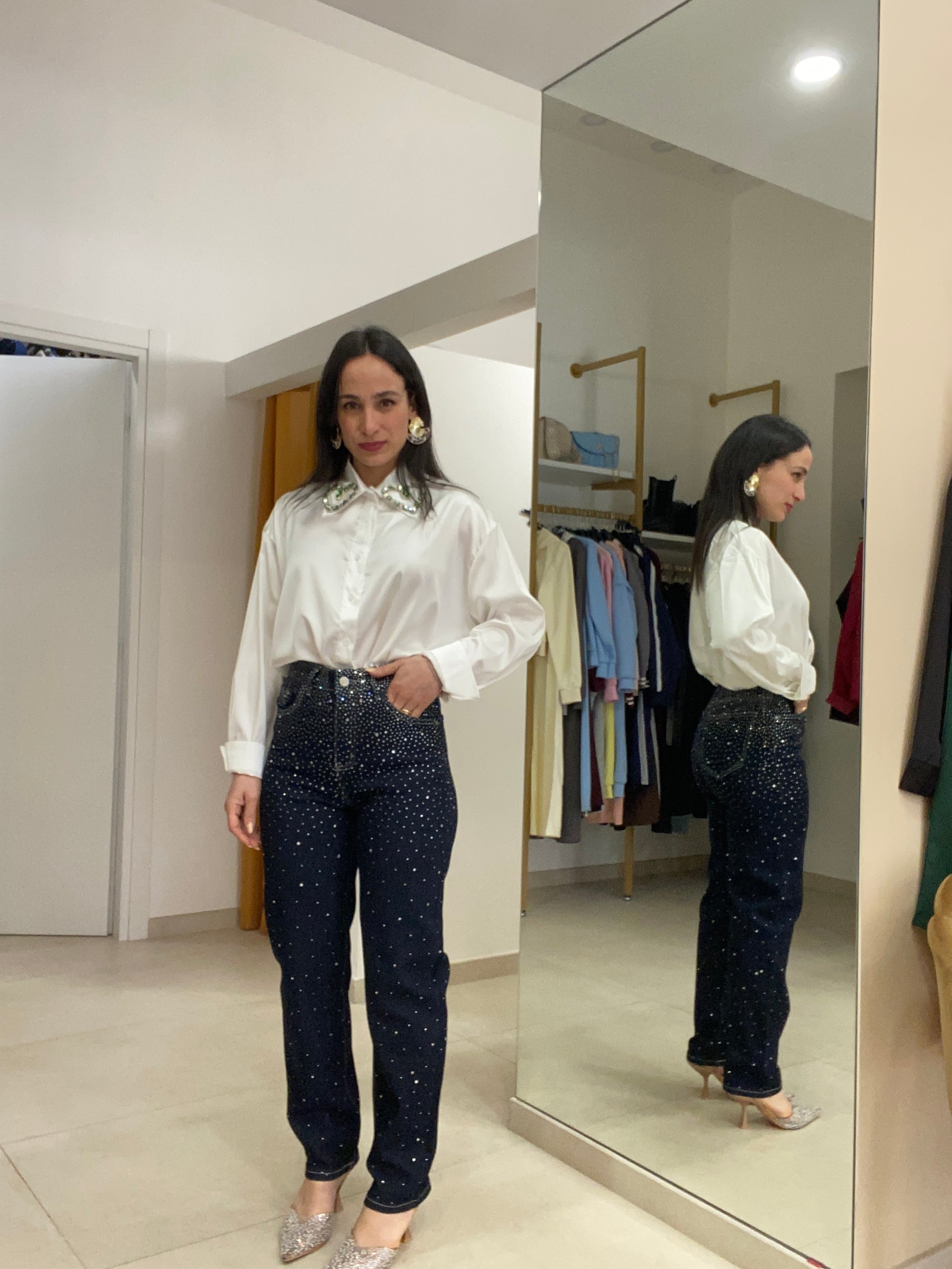 Jeans brilla lavaggio zero