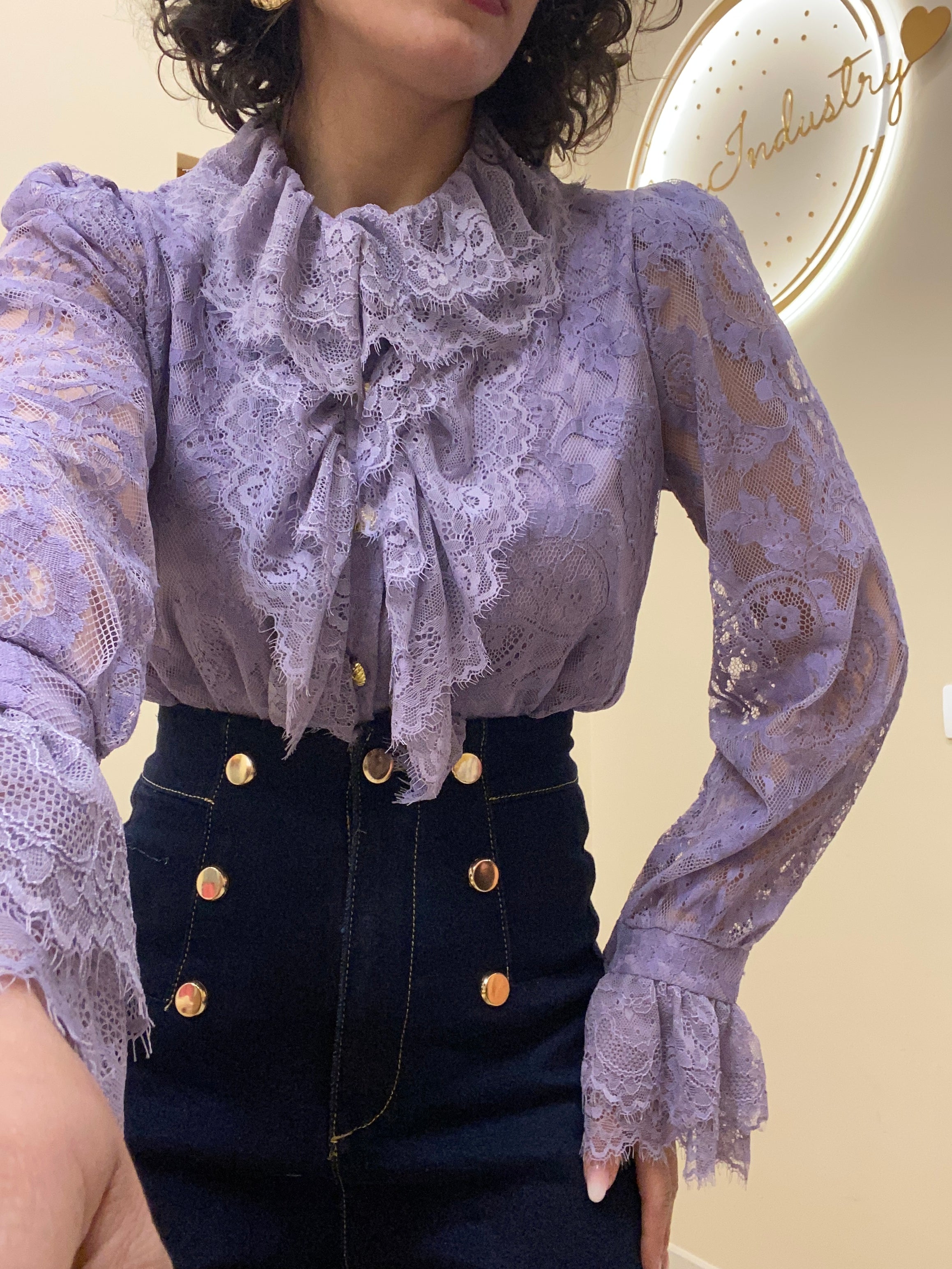 Camicia Viola merletto