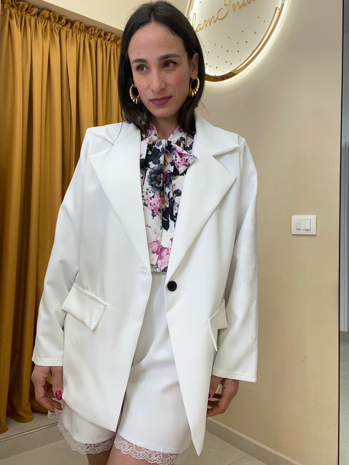 Giacca white over