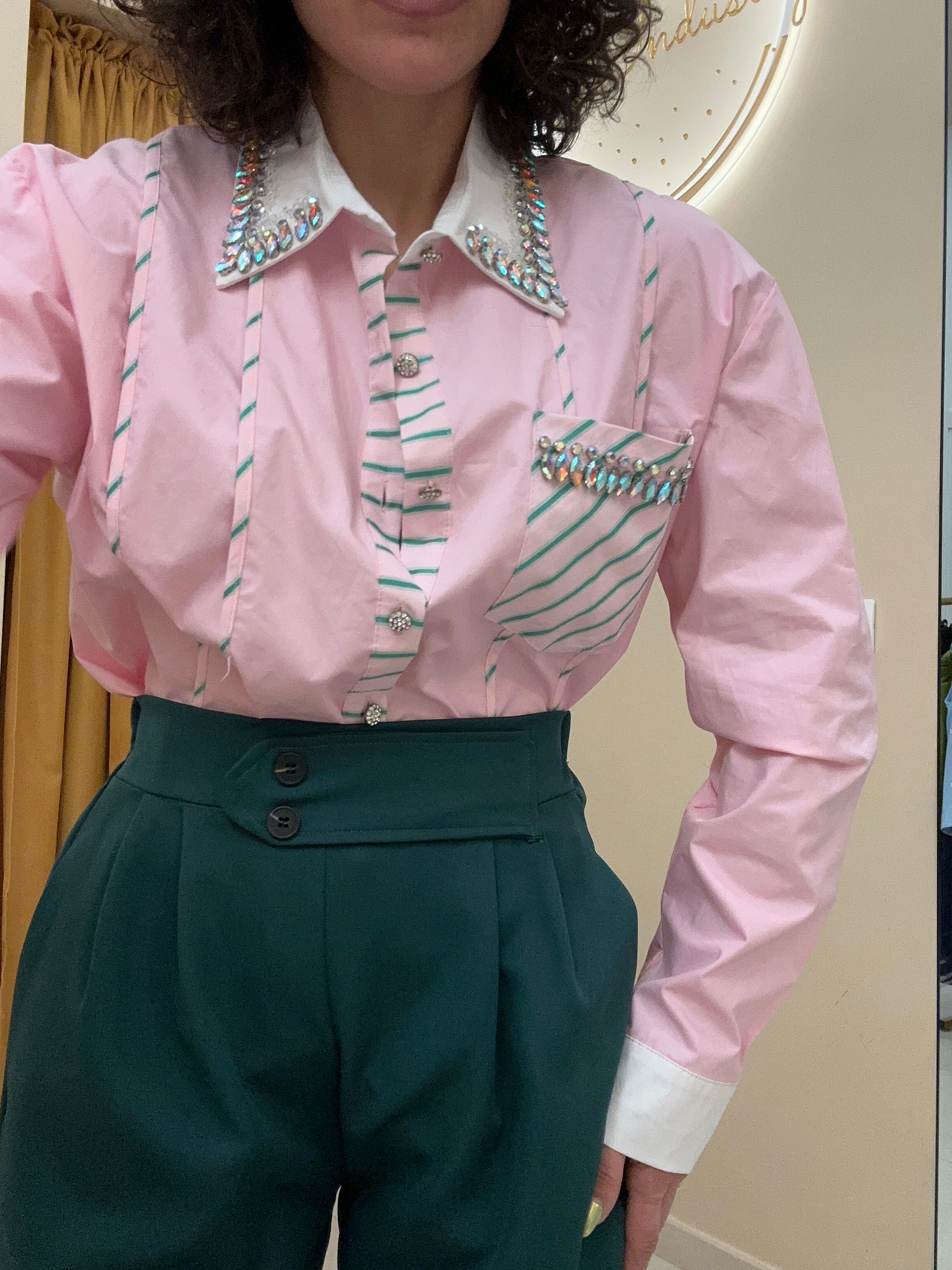 Camicia pink&green