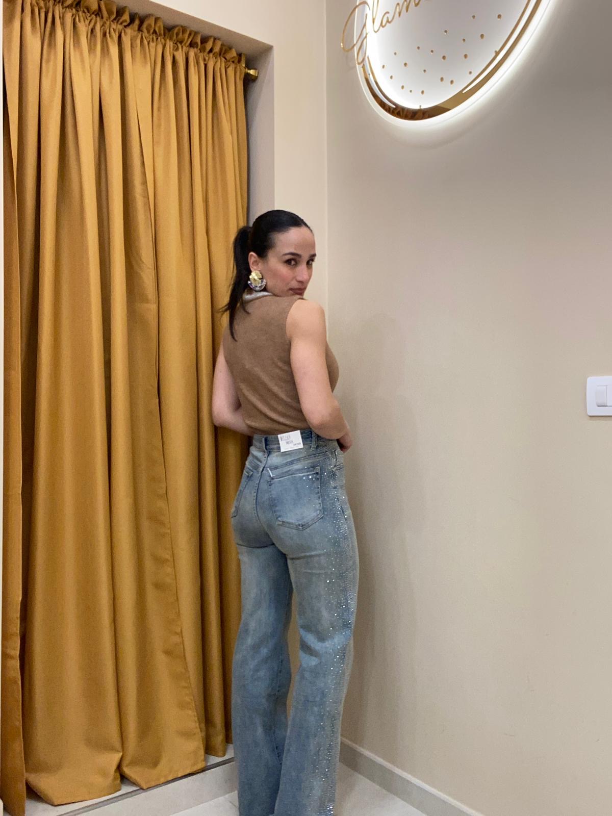 Jeans brillantini laterale