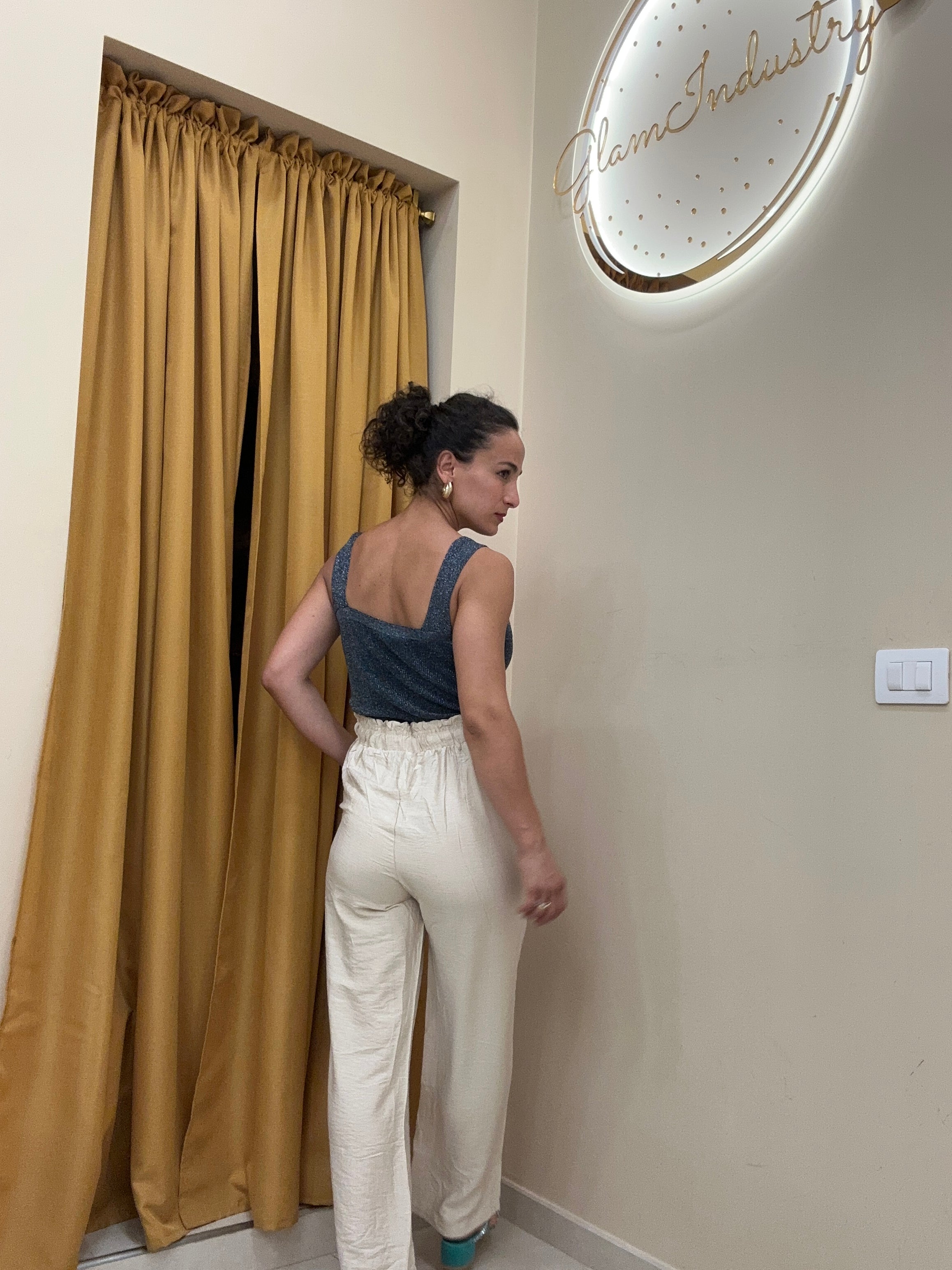 Pantalone effetto caramella