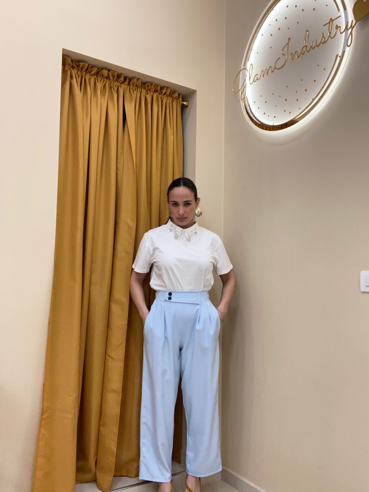 Pantalone doppio bottone spring