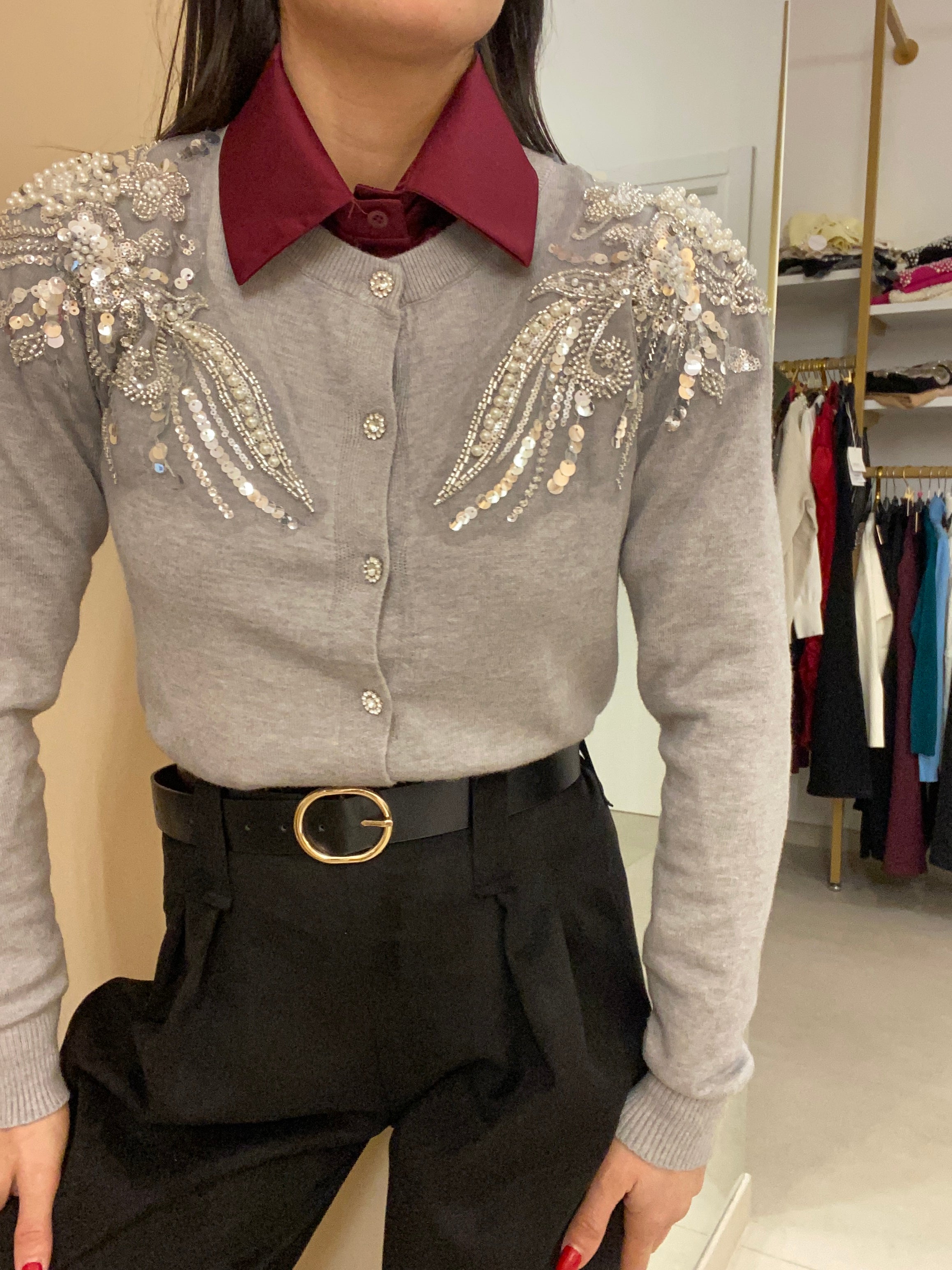 Pantalone eco camoscio con cintura