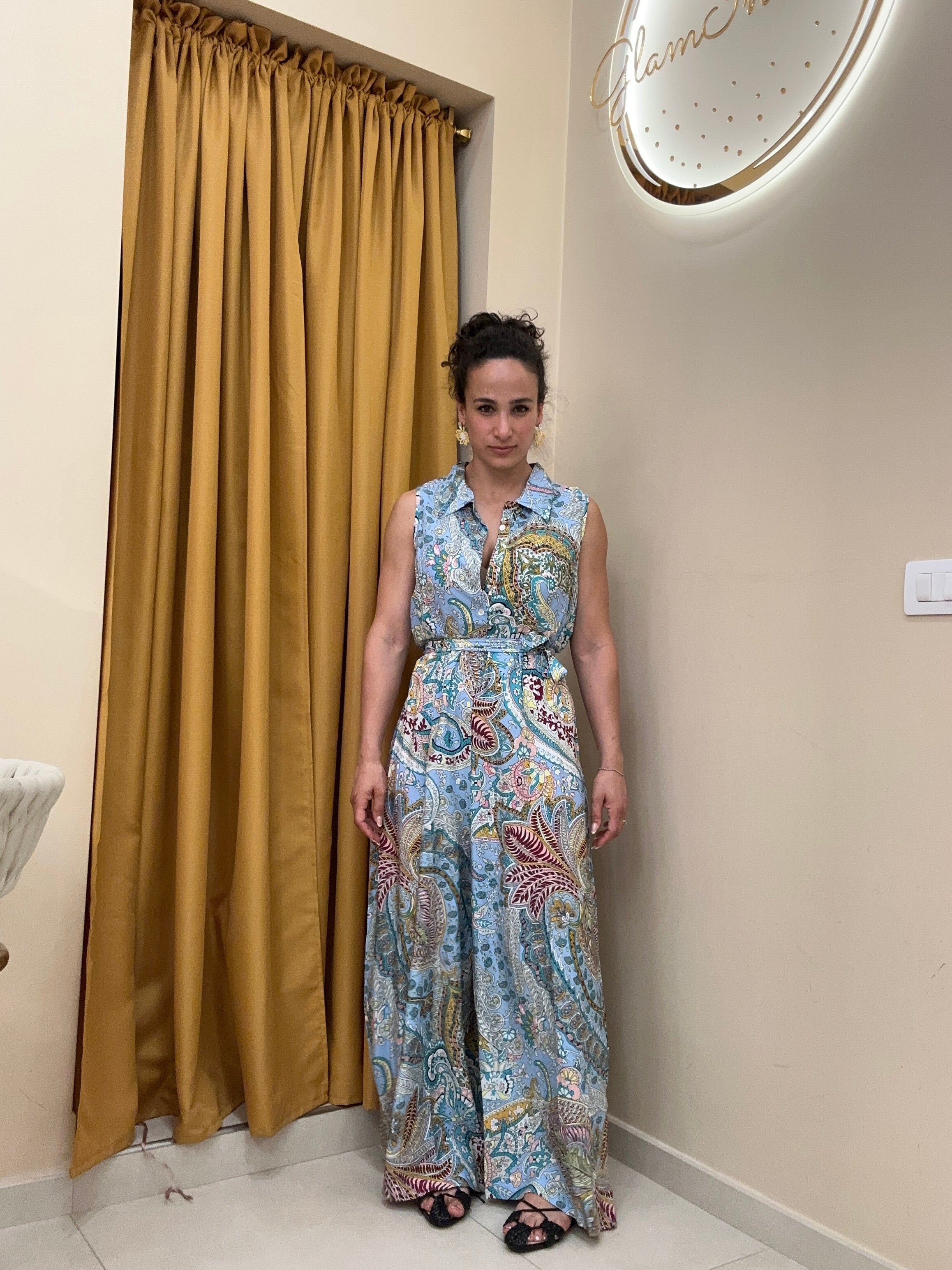 Tuta India camicia CELESTE