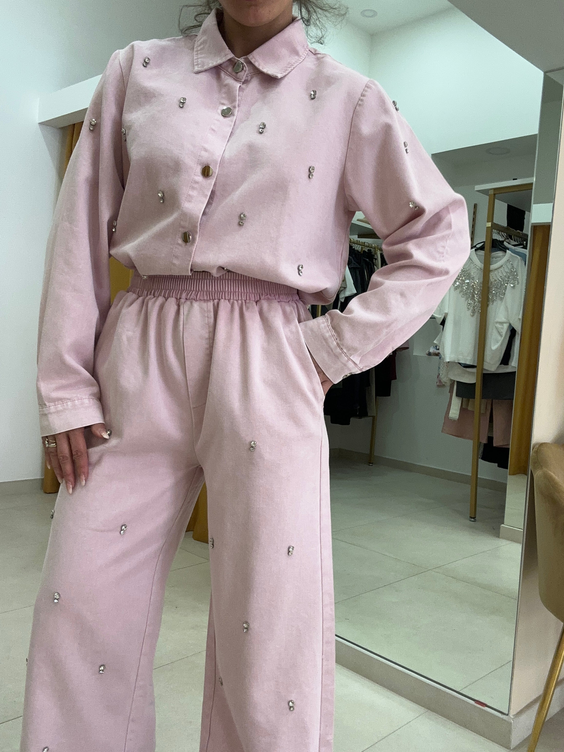 Coordinato gocce rosa
